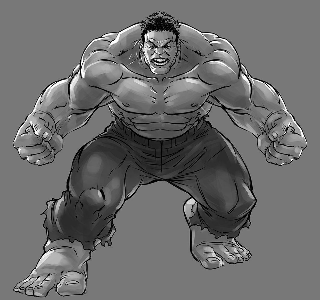 Hulk Black And White Wallpapers