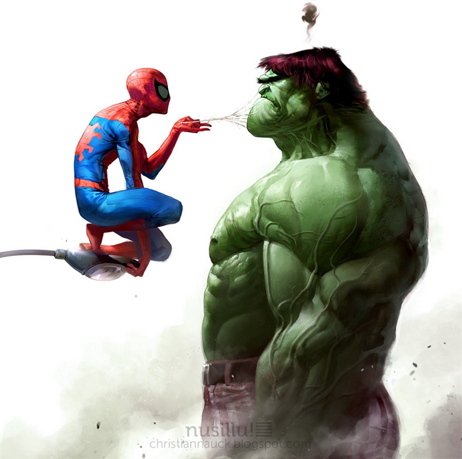 Hulk Vs Spiderman Art Wallpapers