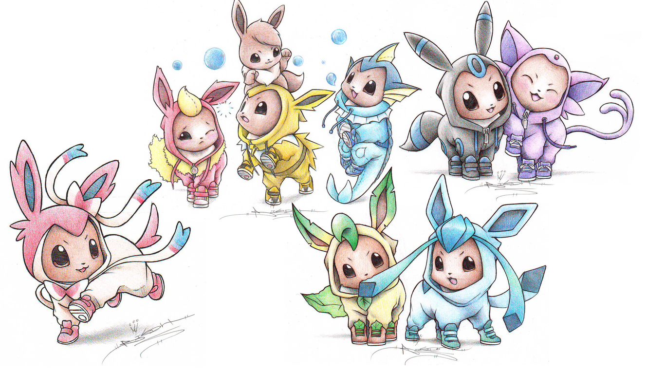 Human Eevee Evolutions Wallpapers