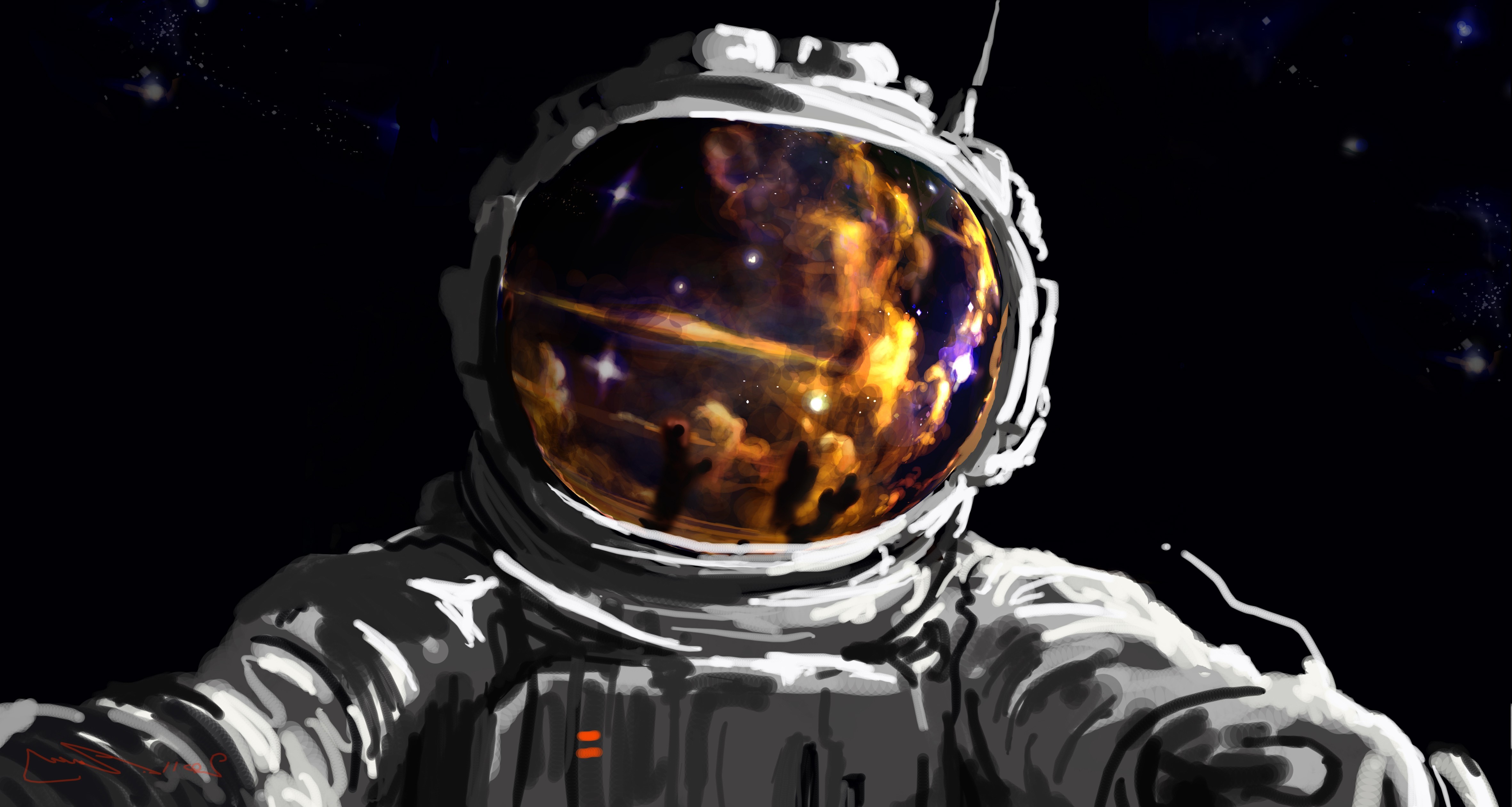 Human In Space Digital Art Wallpapers