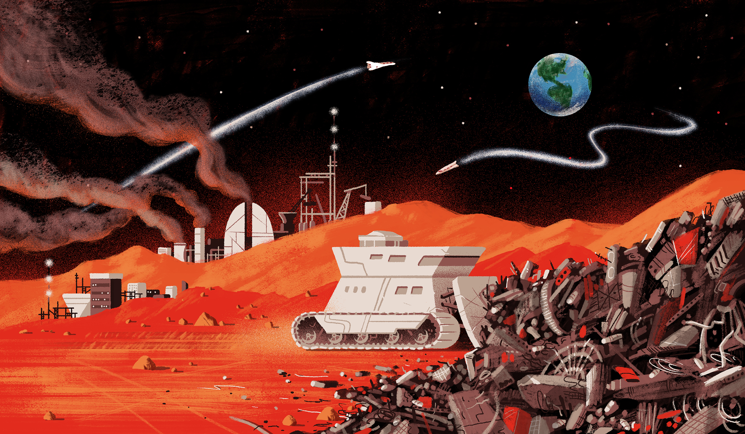 Human Surviving In Mars Artwork Wallpapers