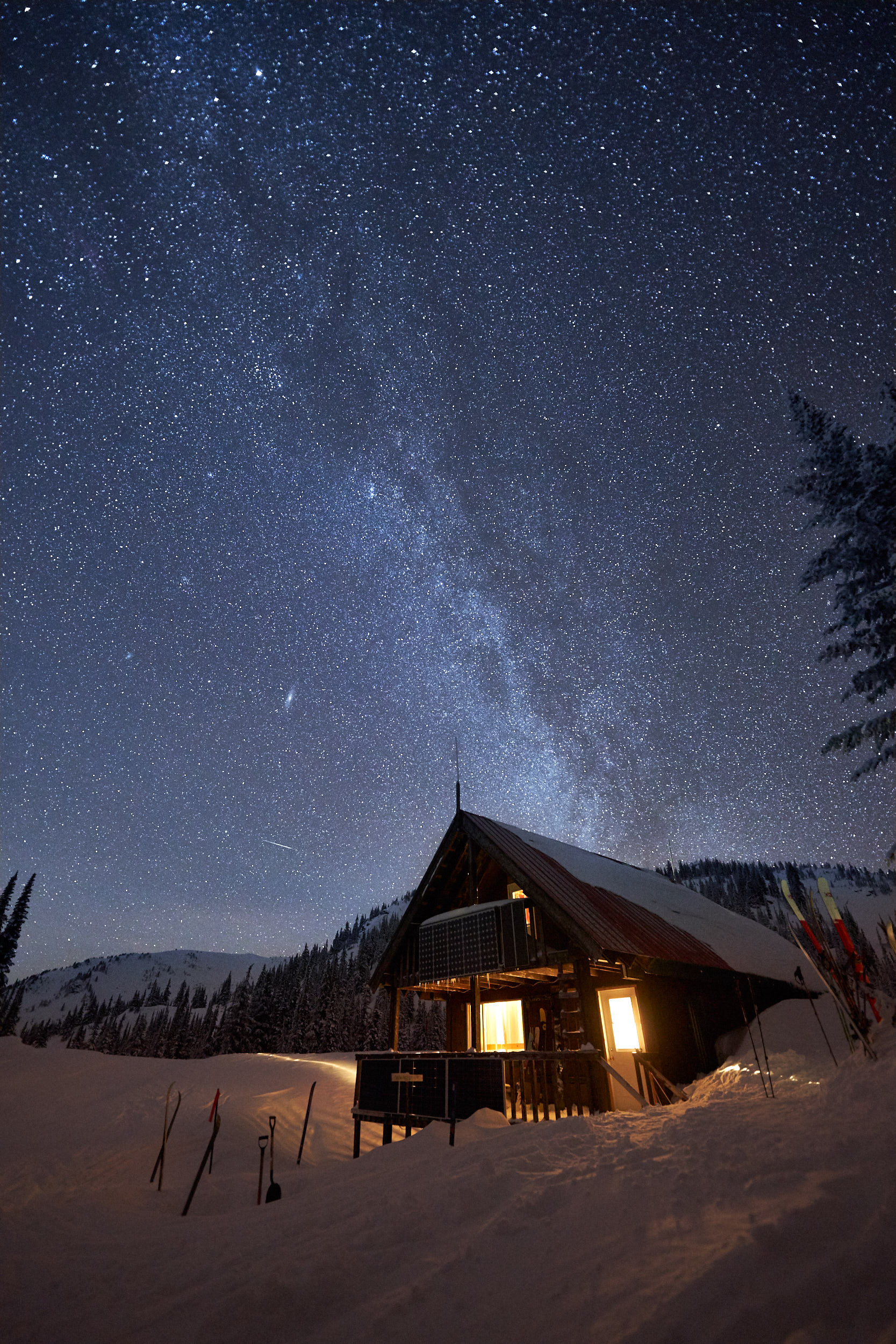 Hut House And Starry Night Wallpapers