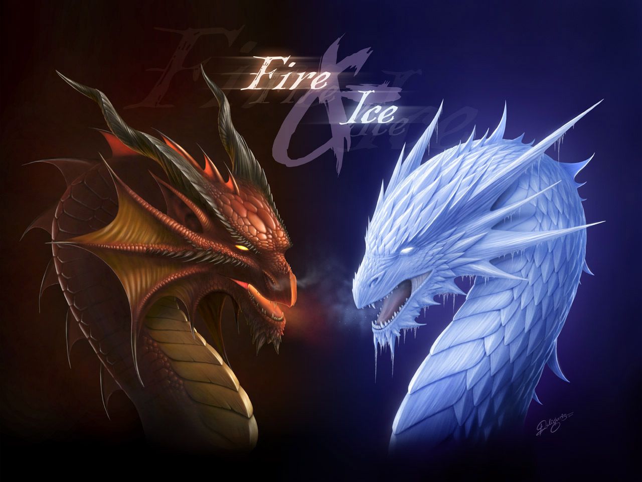 Ice And Fire Dragons
 Wallpapers