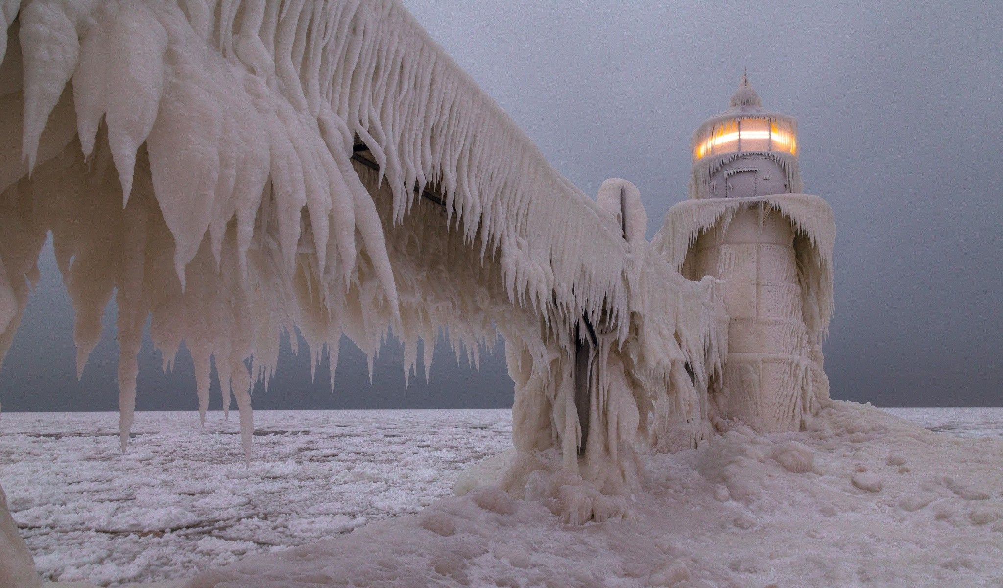 Ice Lighthouse Background