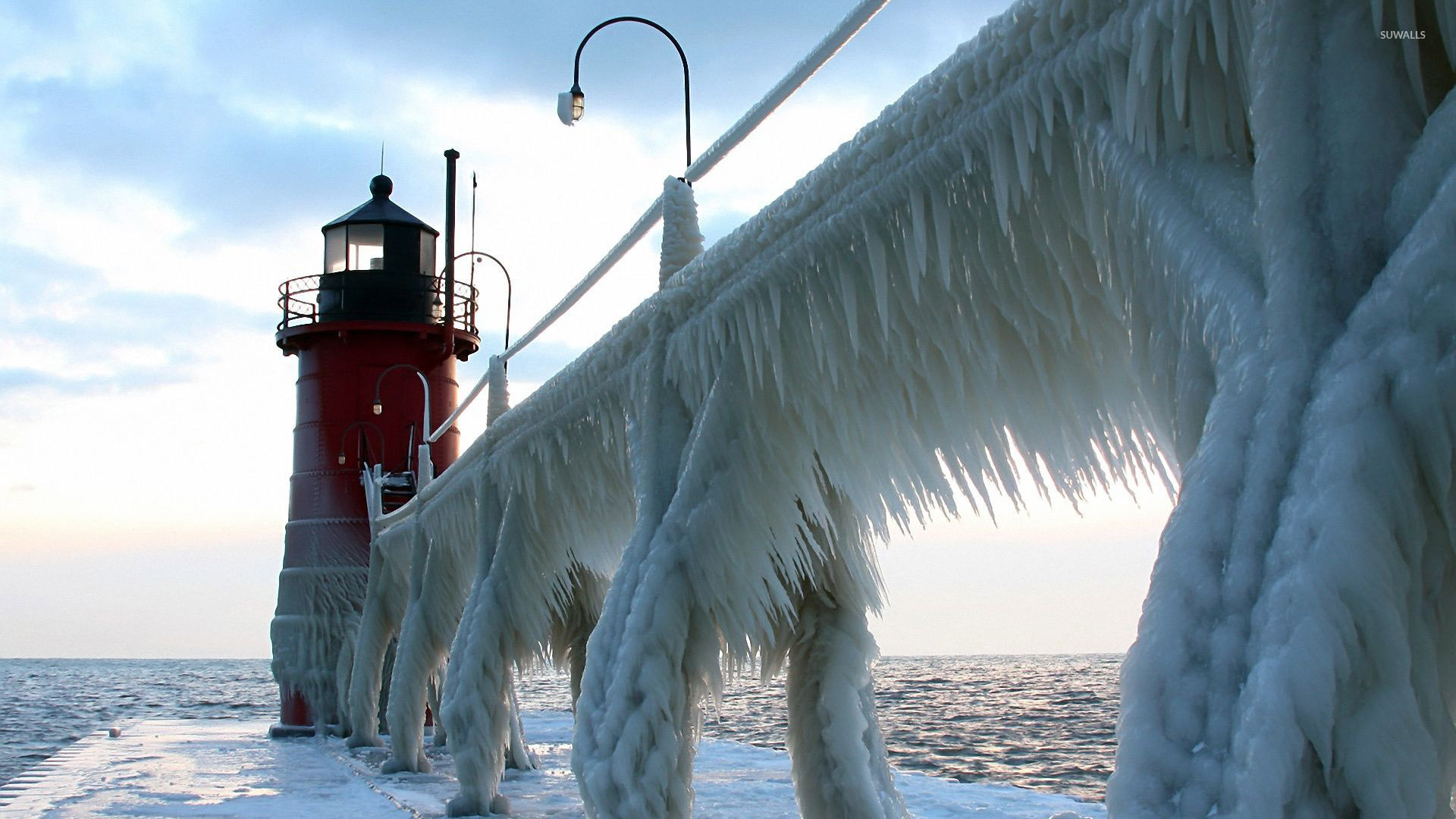 Ice Lighthouse Background