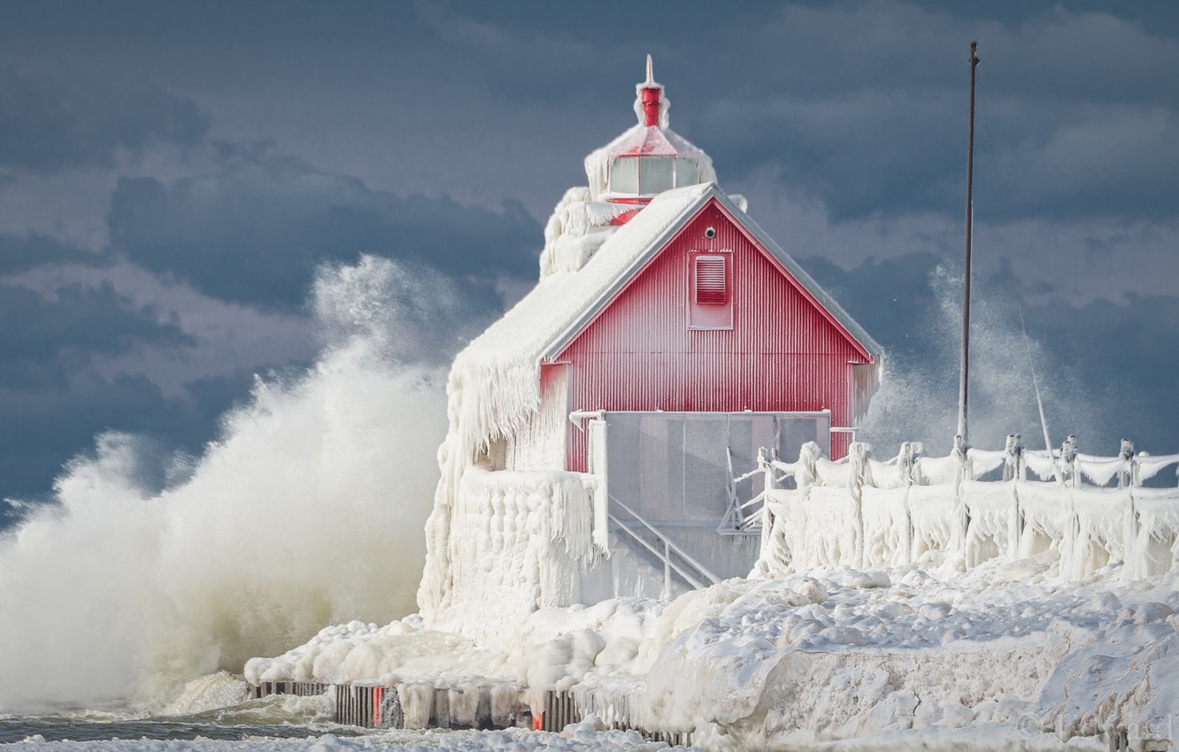 Ice Lighthouse Background