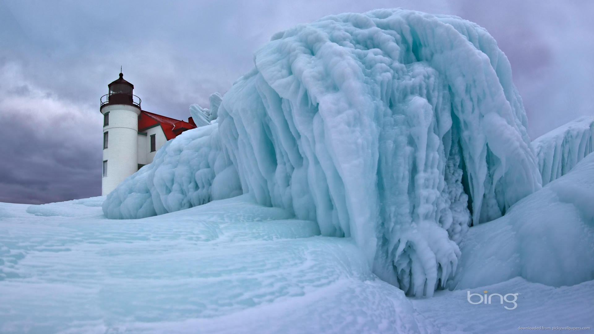 Ice Lighthouse Background