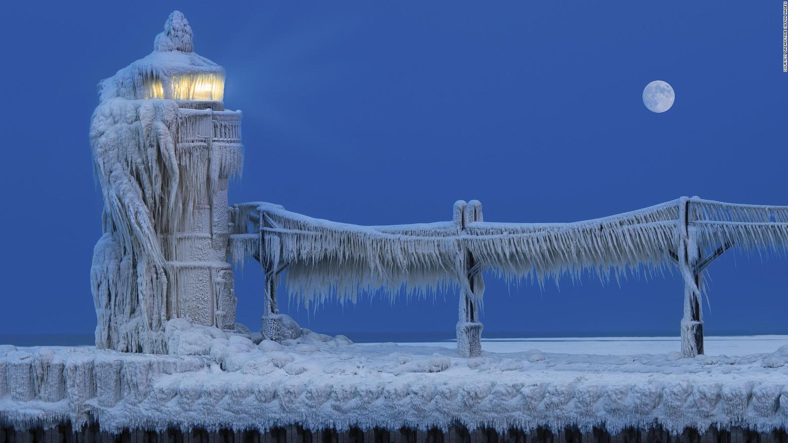 Ice Lighthouse Background