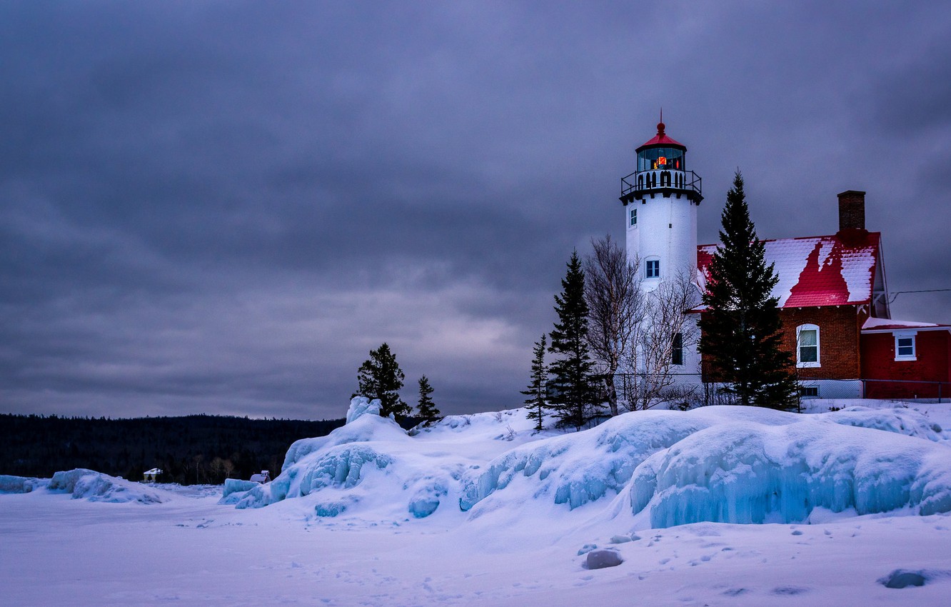 Ice Lighthouse Background