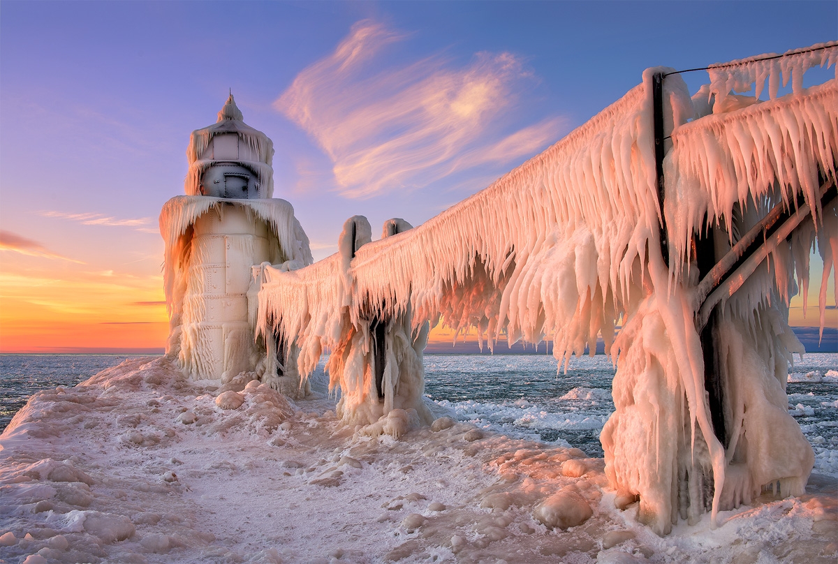 Ice Lighthouse Background