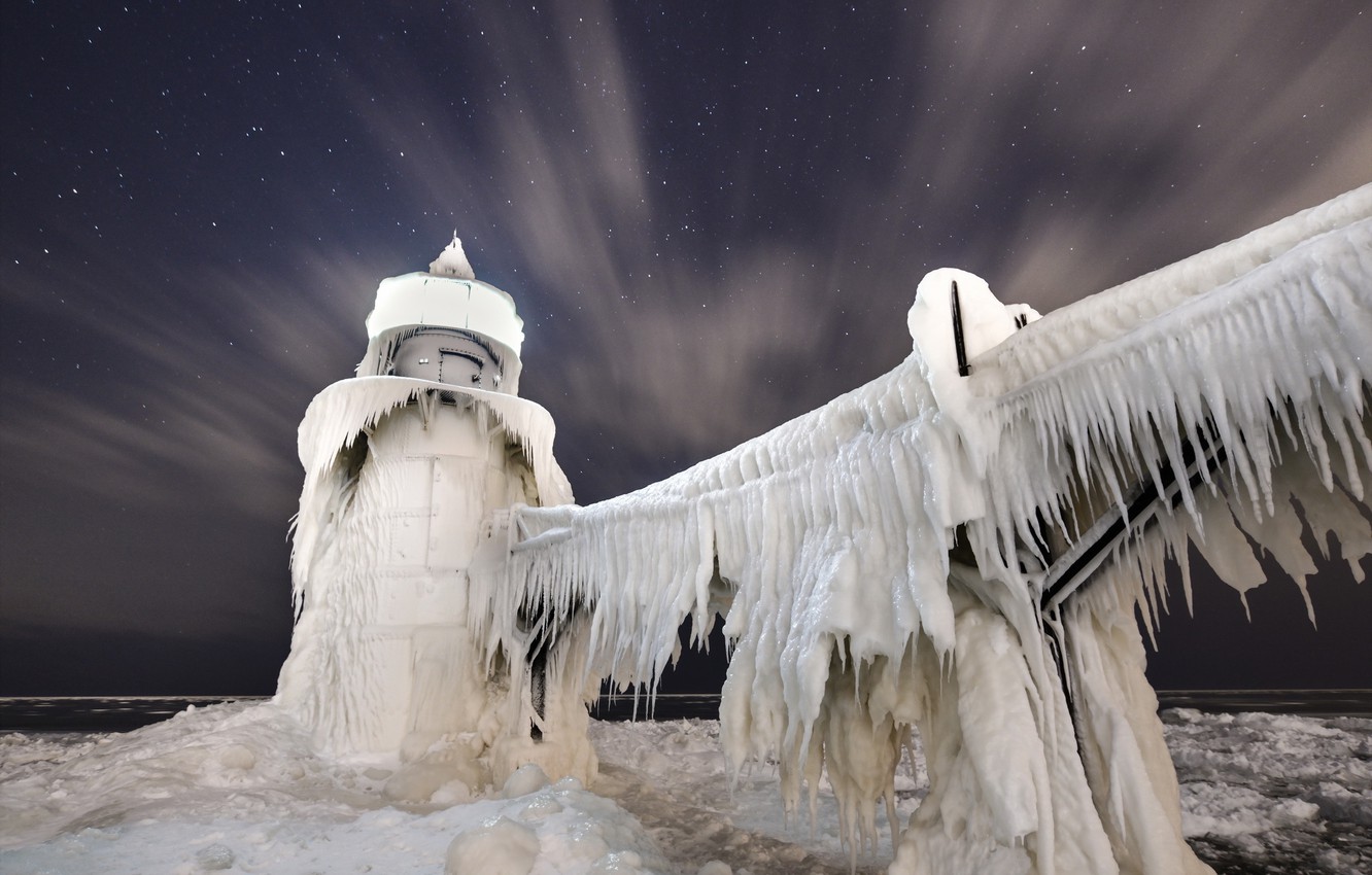 Ice Lighthouse Background