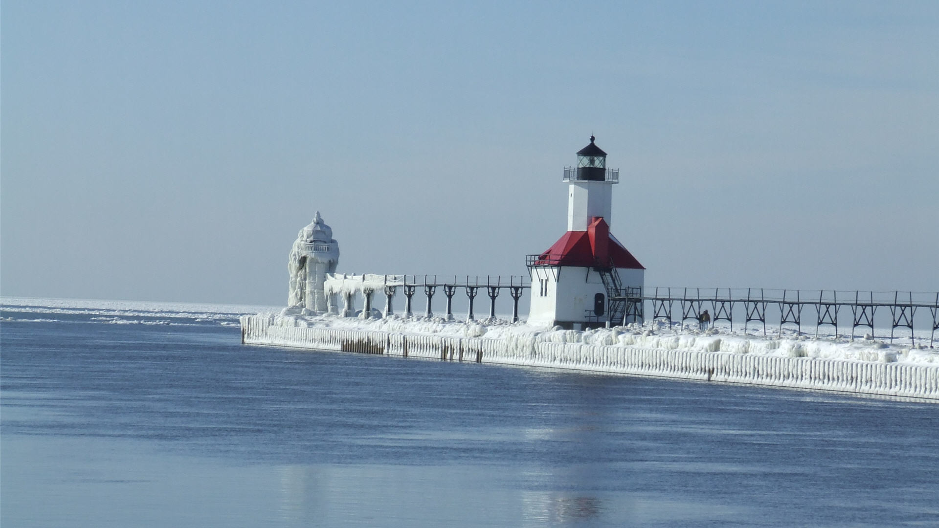 Ice Lighthouse Background