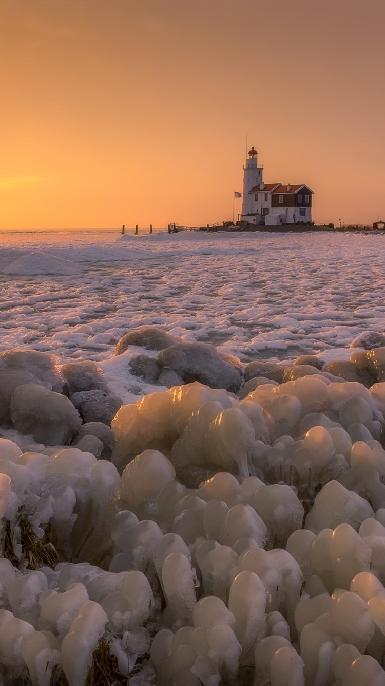 Ice Lighthouse Background