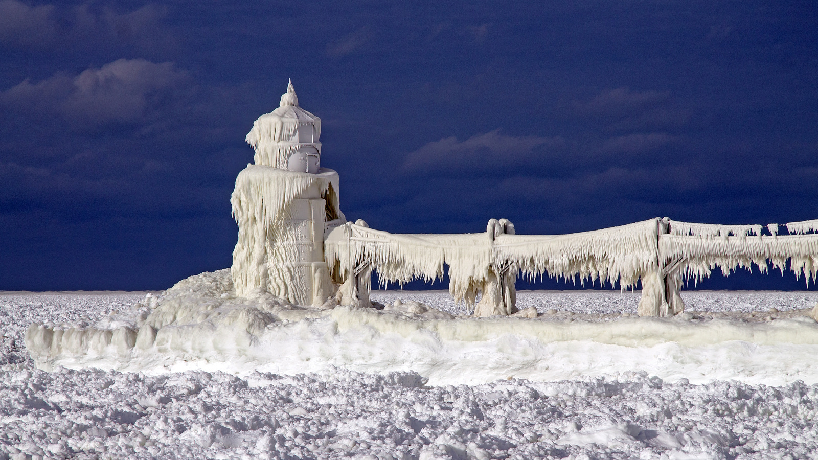 Ice Lighthouse Background