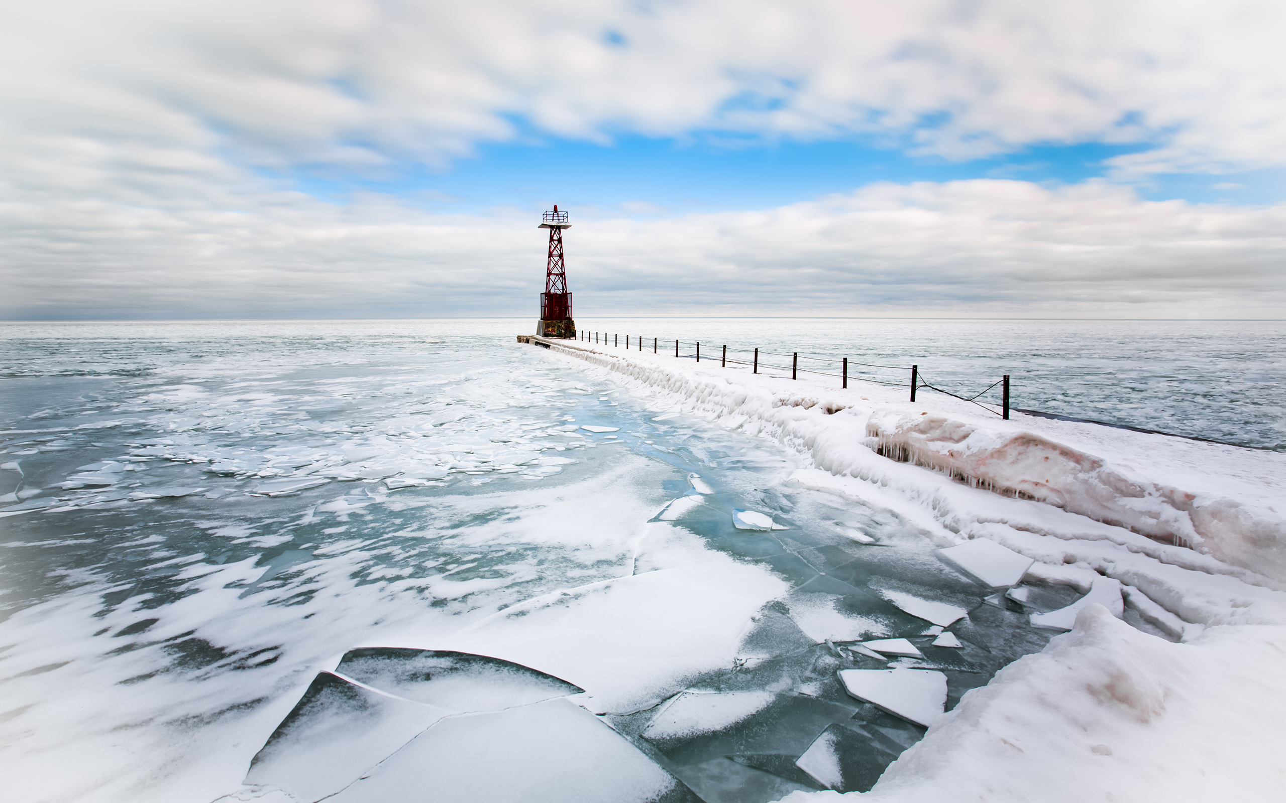 Ice Lighthouse Background