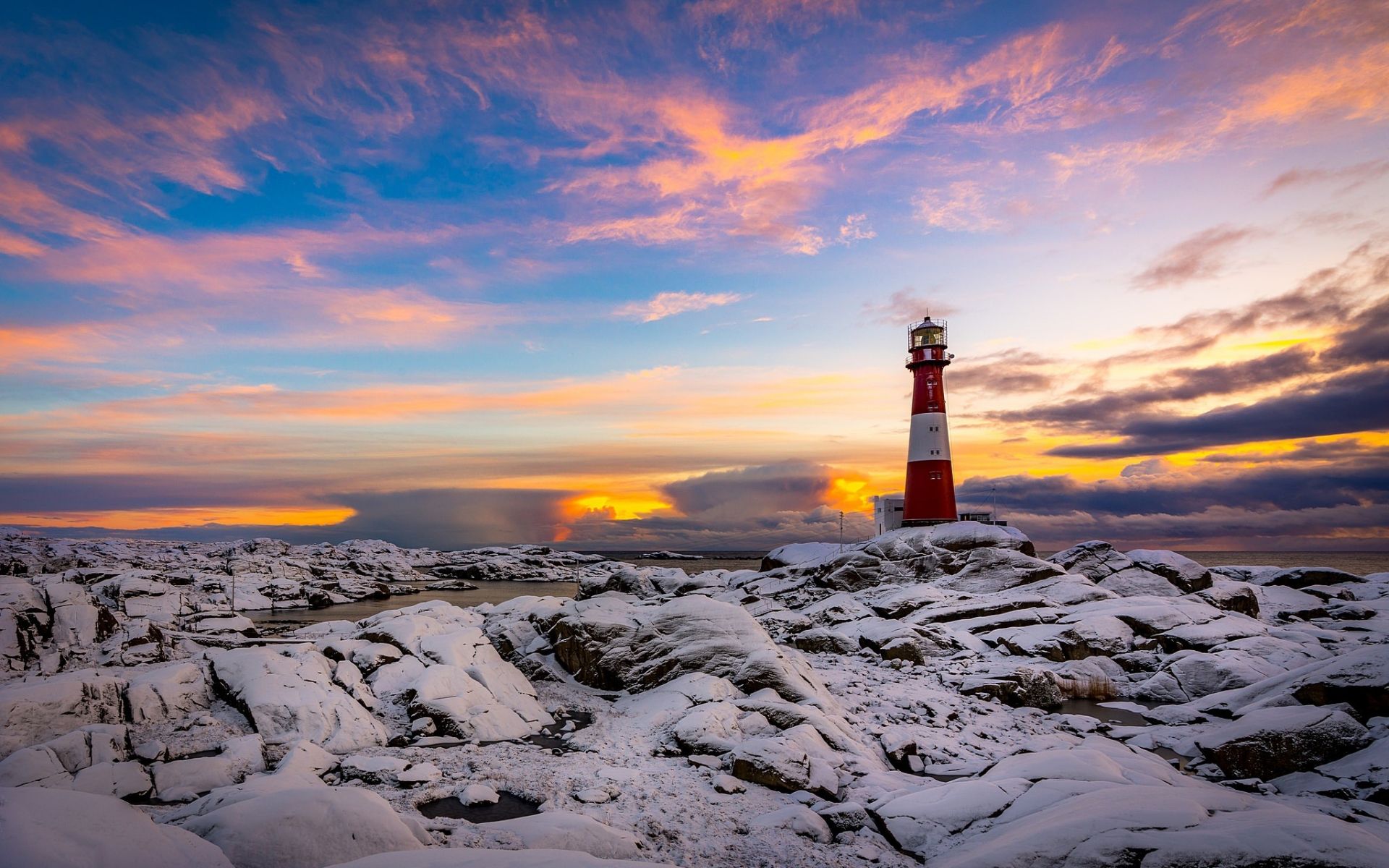 Ice Lighthouse Background