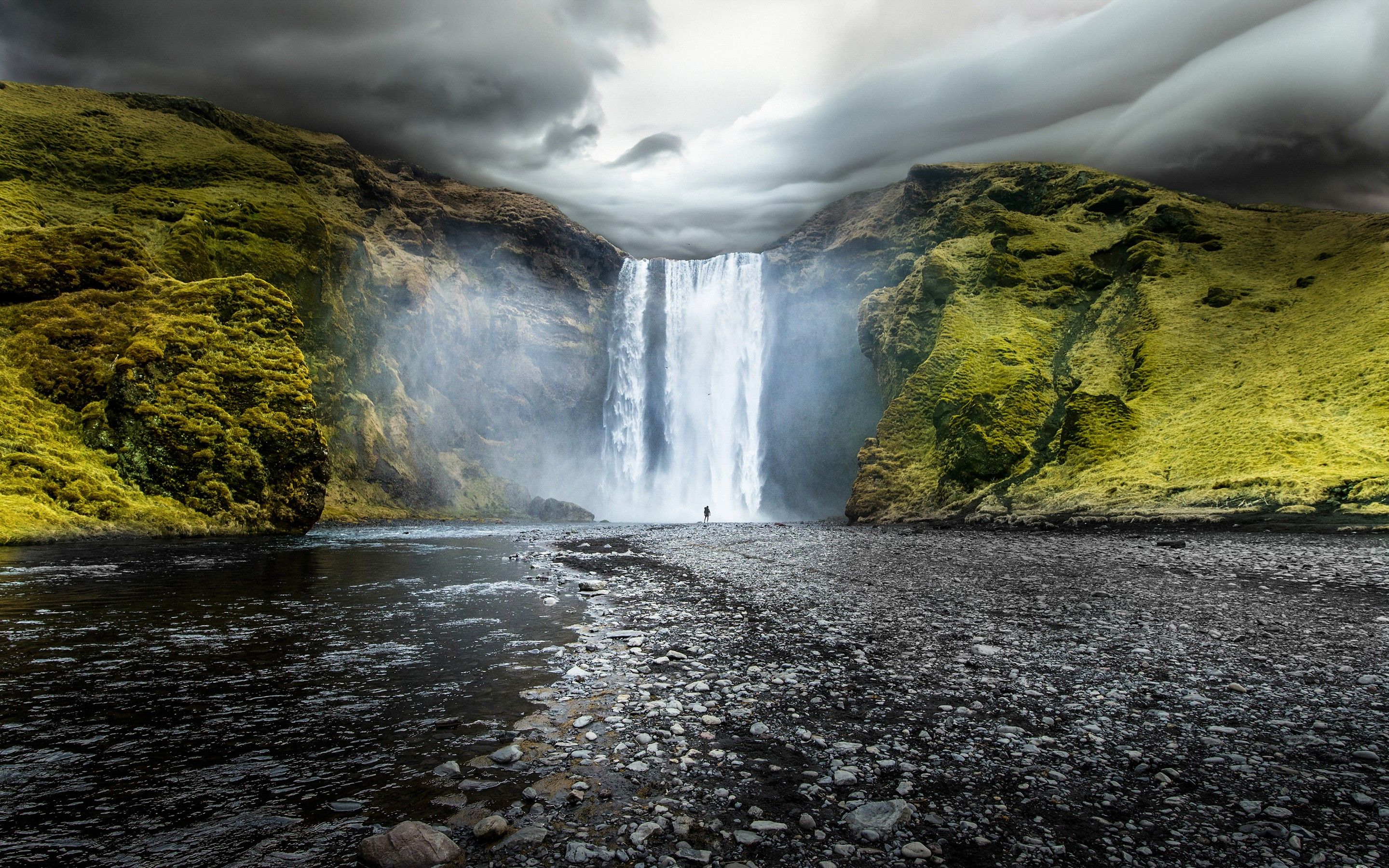 Iceland Skogafoss Waterfall Wallpapers