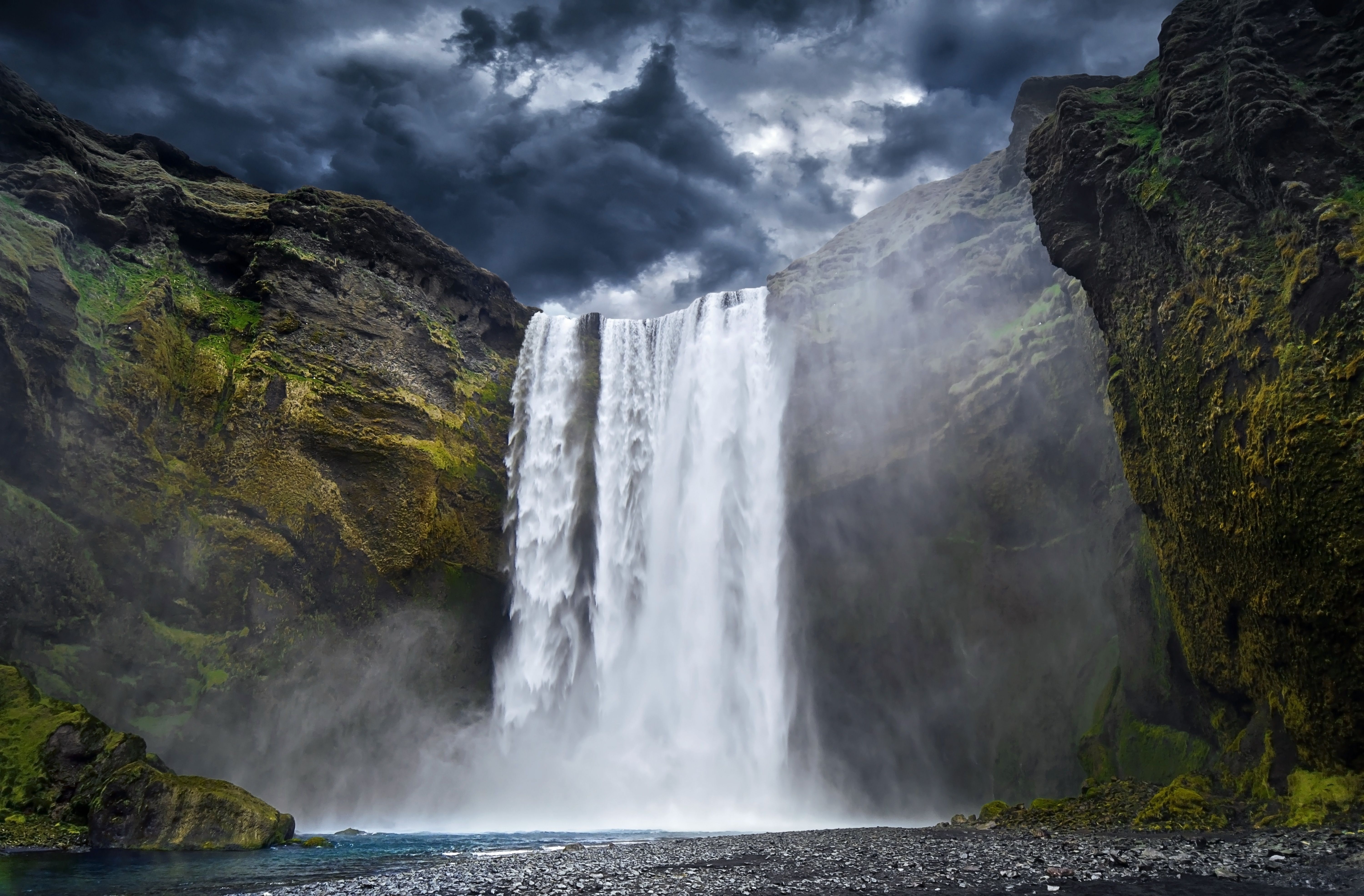 Iceland Skogafoss Waterfall Wallpapers