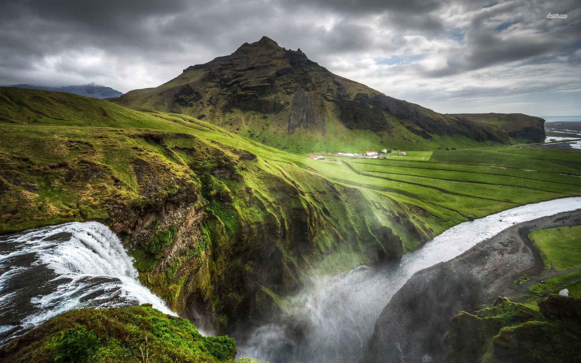 Iceland Skogafoss Waterfall Wallpapers