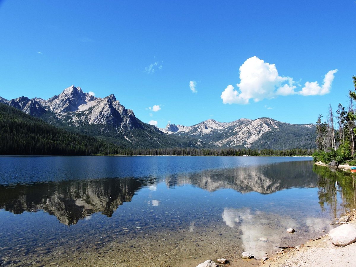 Idaho Stanley Lake Mountain Reflection Wallpapers