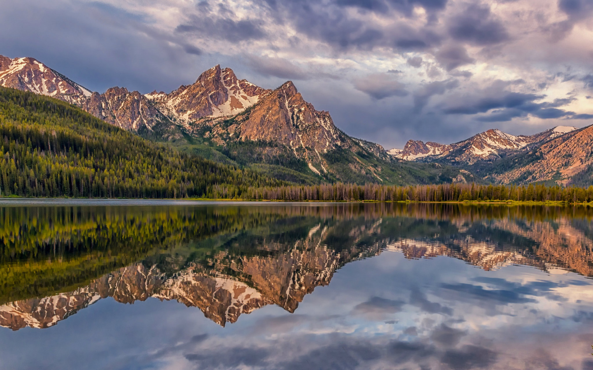 Idaho Stanley Lake Mountain Reflection Wallpapers