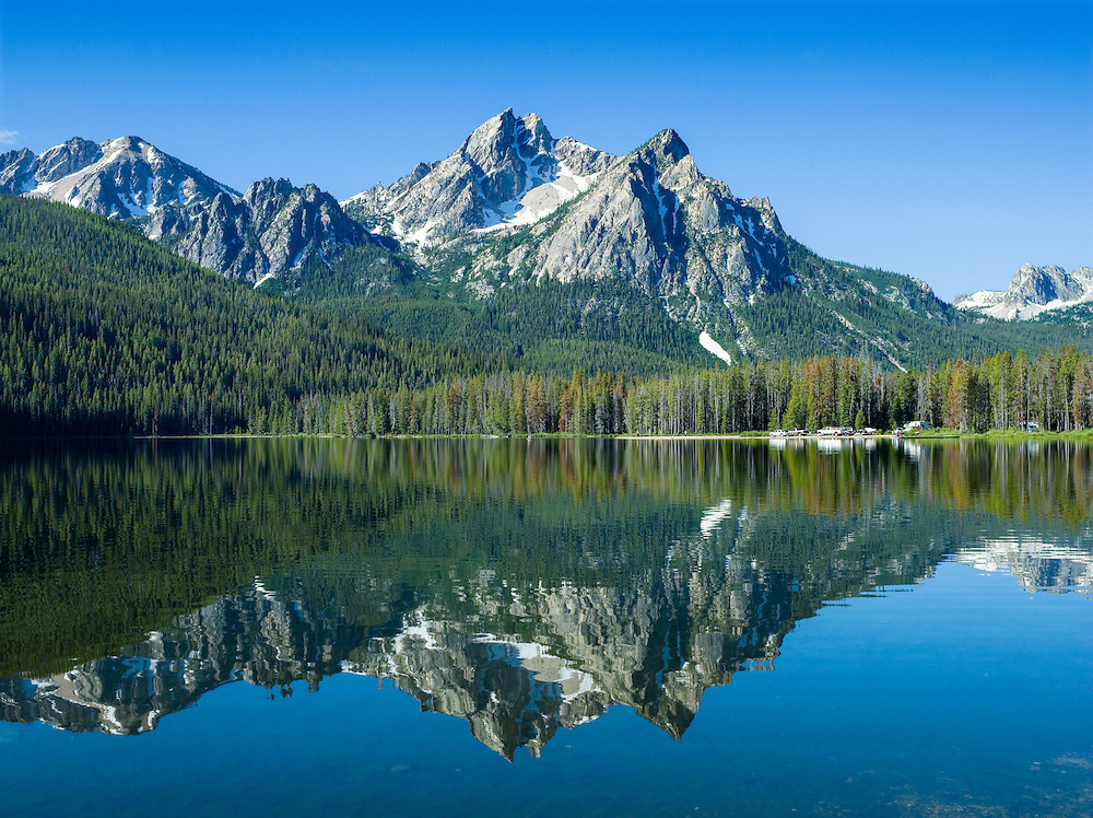 Idaho Stanley Lake Mountain Reflection Wallpapers
