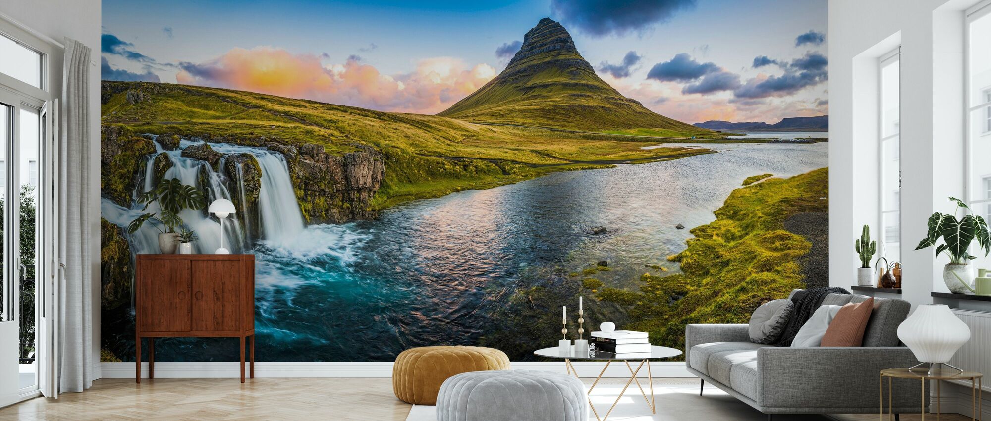 Idyllic Landscape With A Waterfall Wallpapers