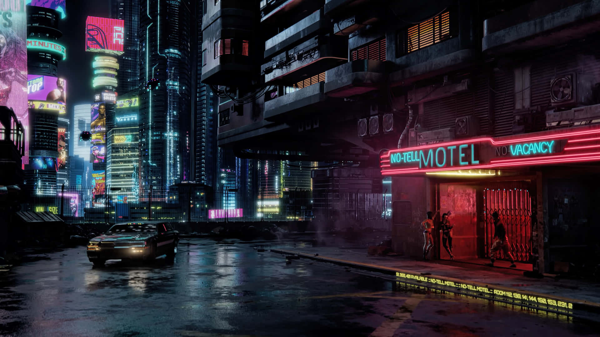 Illustration Cyberpunk 2077 Night City Wallpapers