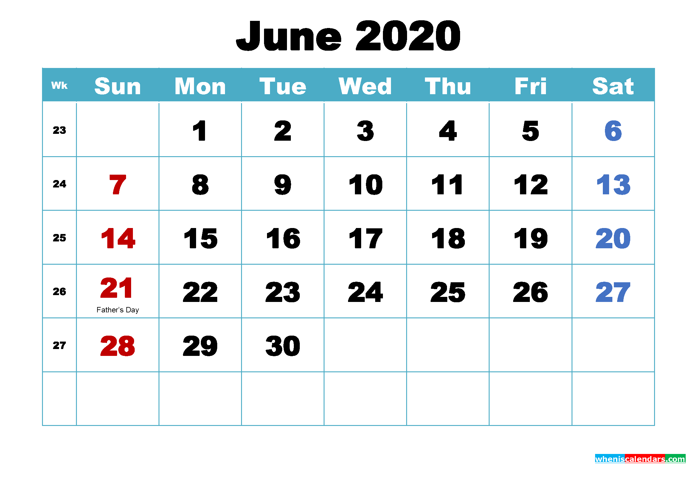 Images Of June 2020 Calendar Wallpapers