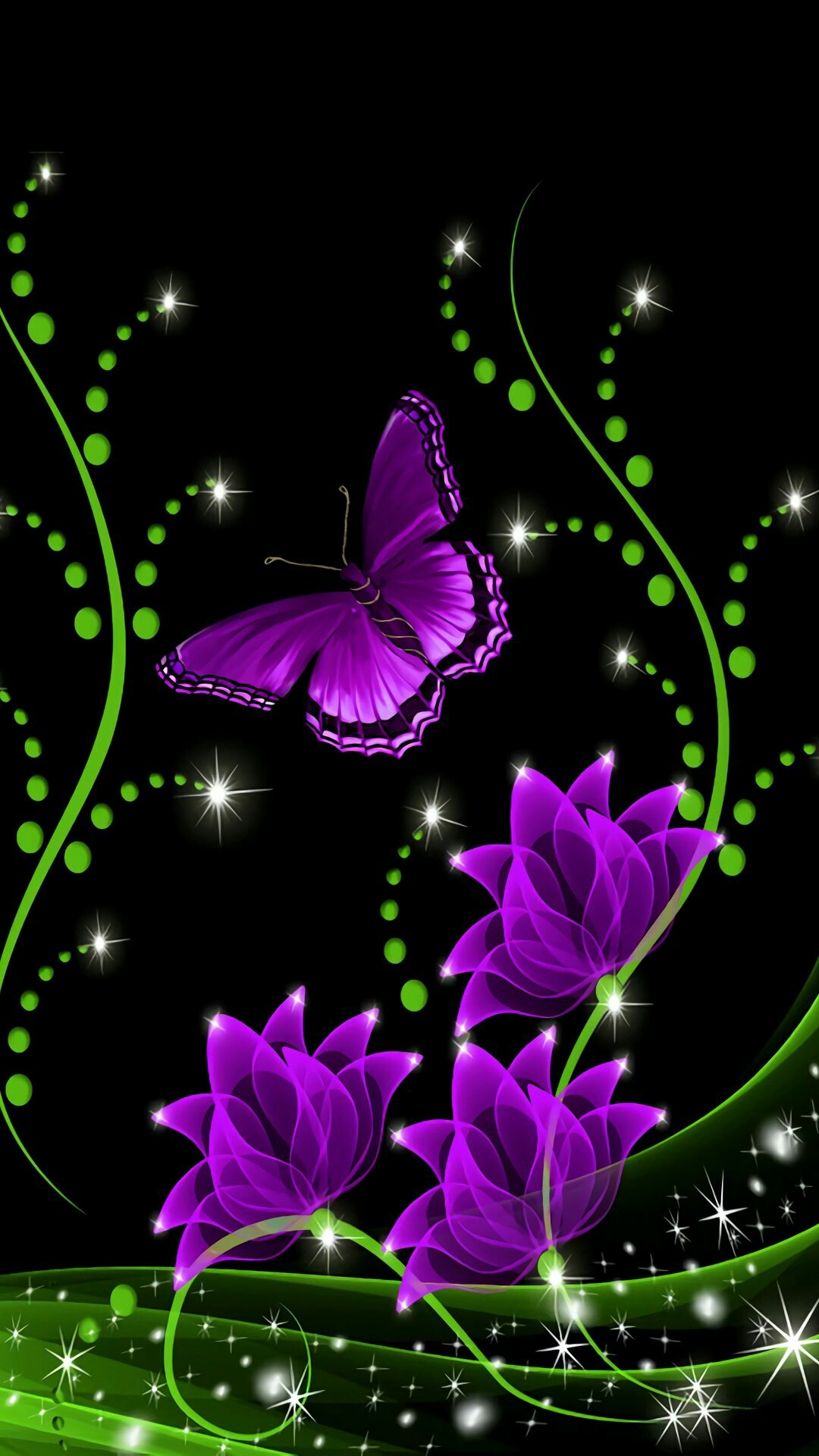 Images Of Purple Roses And Butterflies Wallpapers