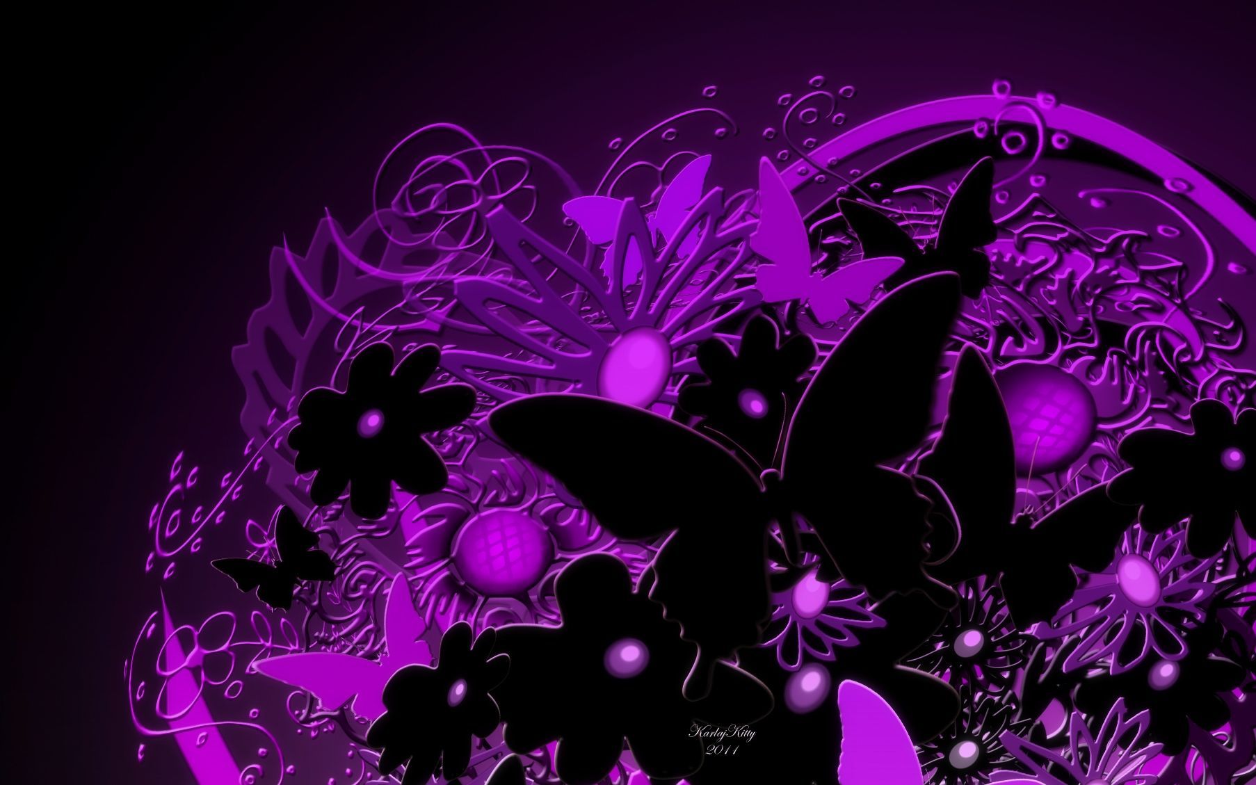 Images Of Purple Roses And Butterflies Wallpapers