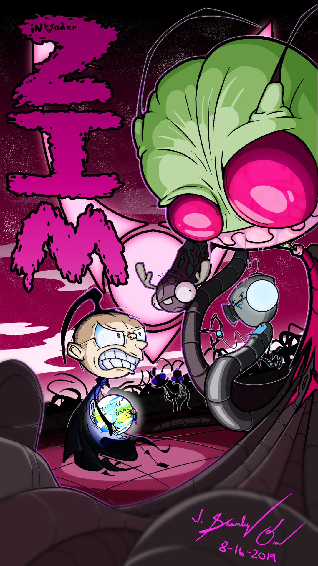 Invader Zim Gir Phone Wallpapers