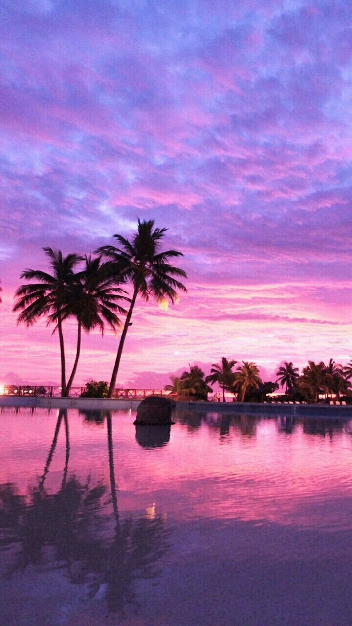 Iphone Purple Sunset Wallpapers