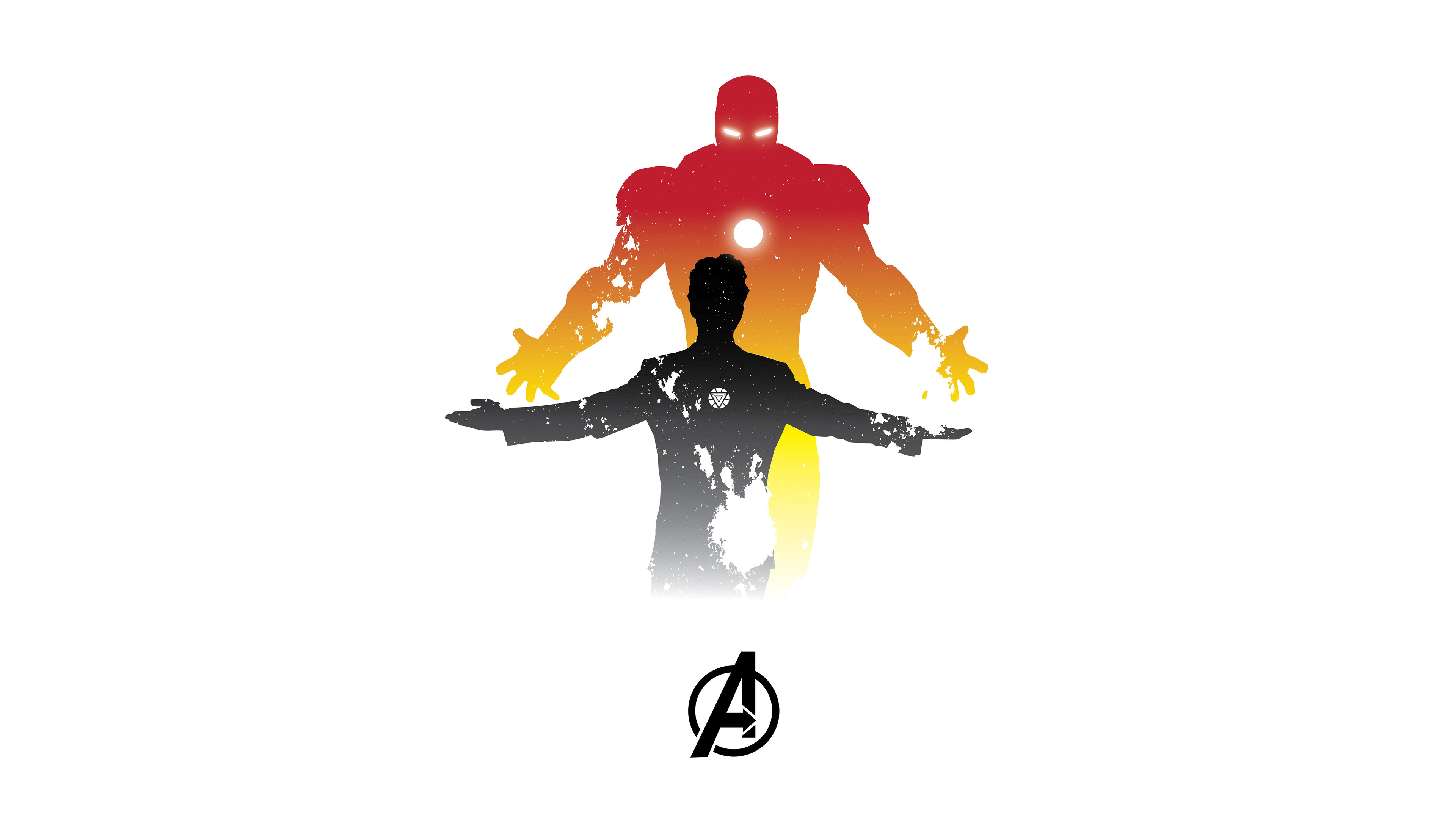 Iron Man 4K Minimal Superher Wallpapers