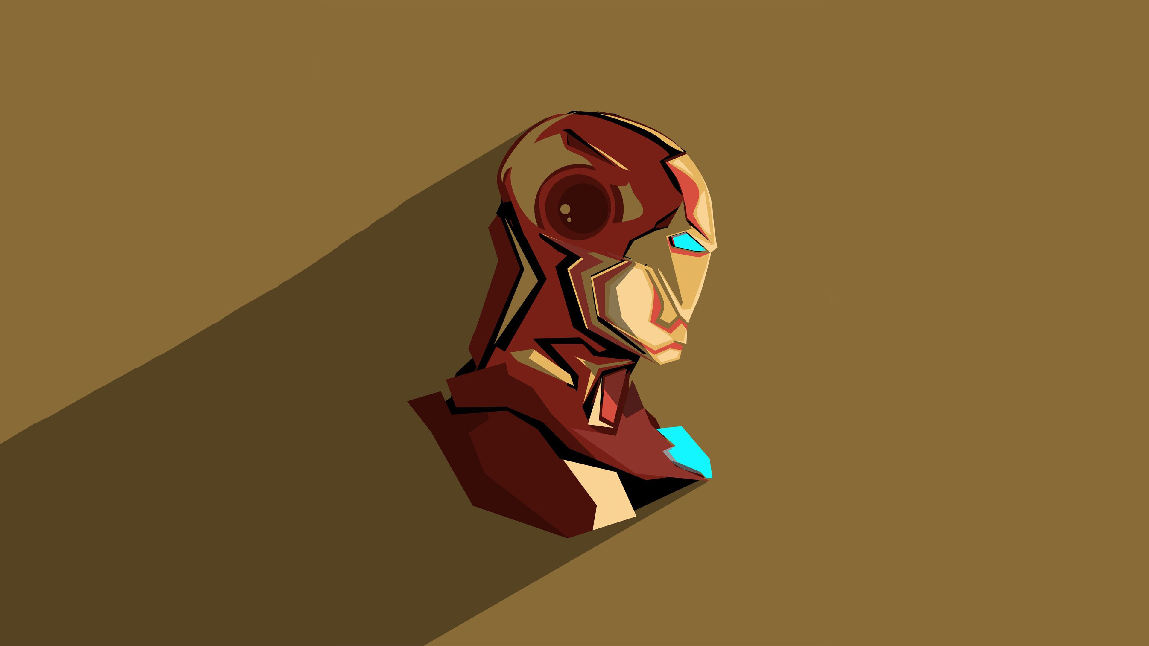 Iron Man 4K Minimal Superher Wallpapers