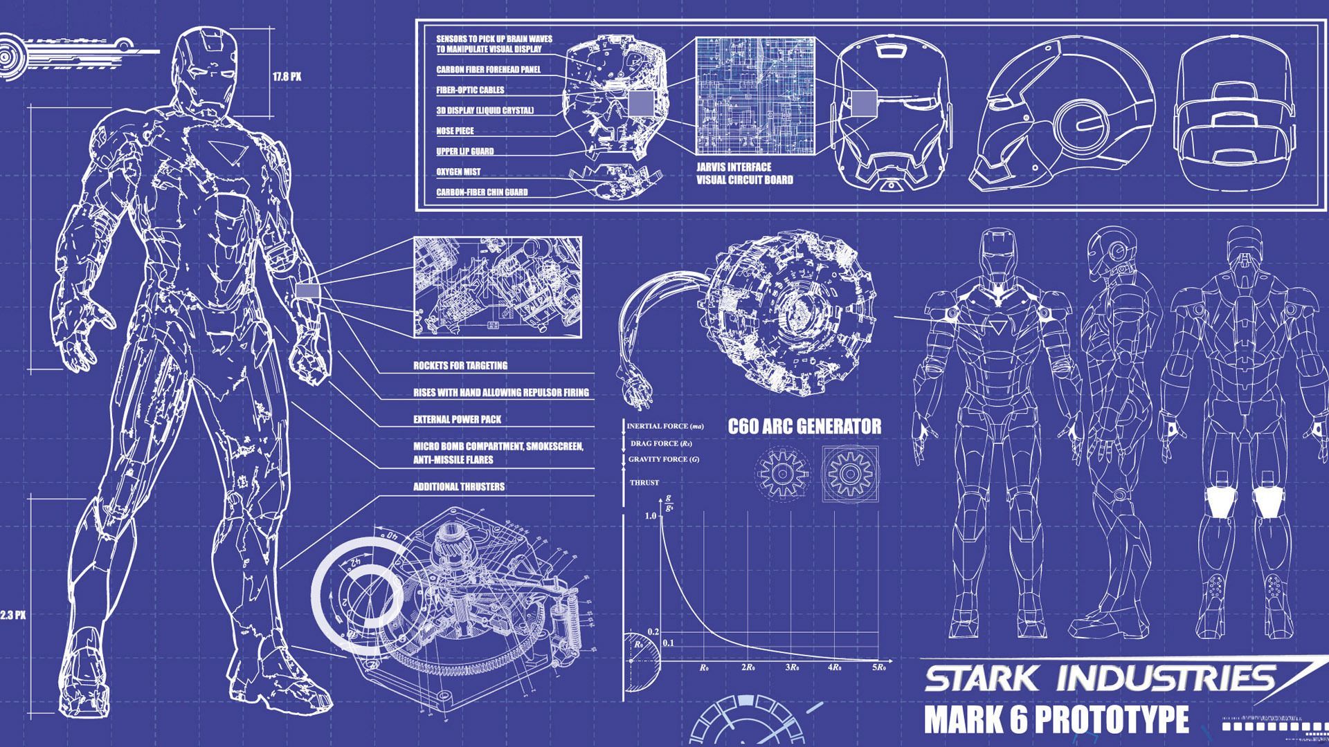 Iron Man Blueprints Wallpapers