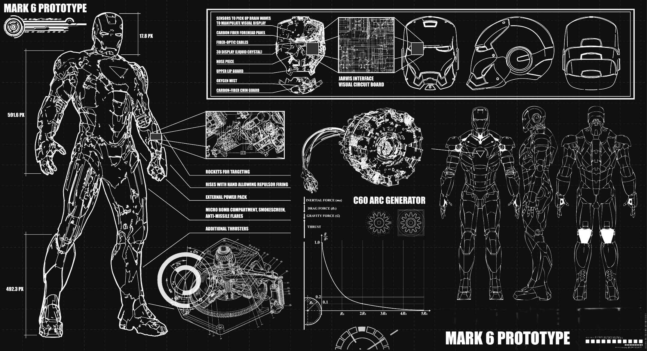 Iron Man Blueprints Wallpapers