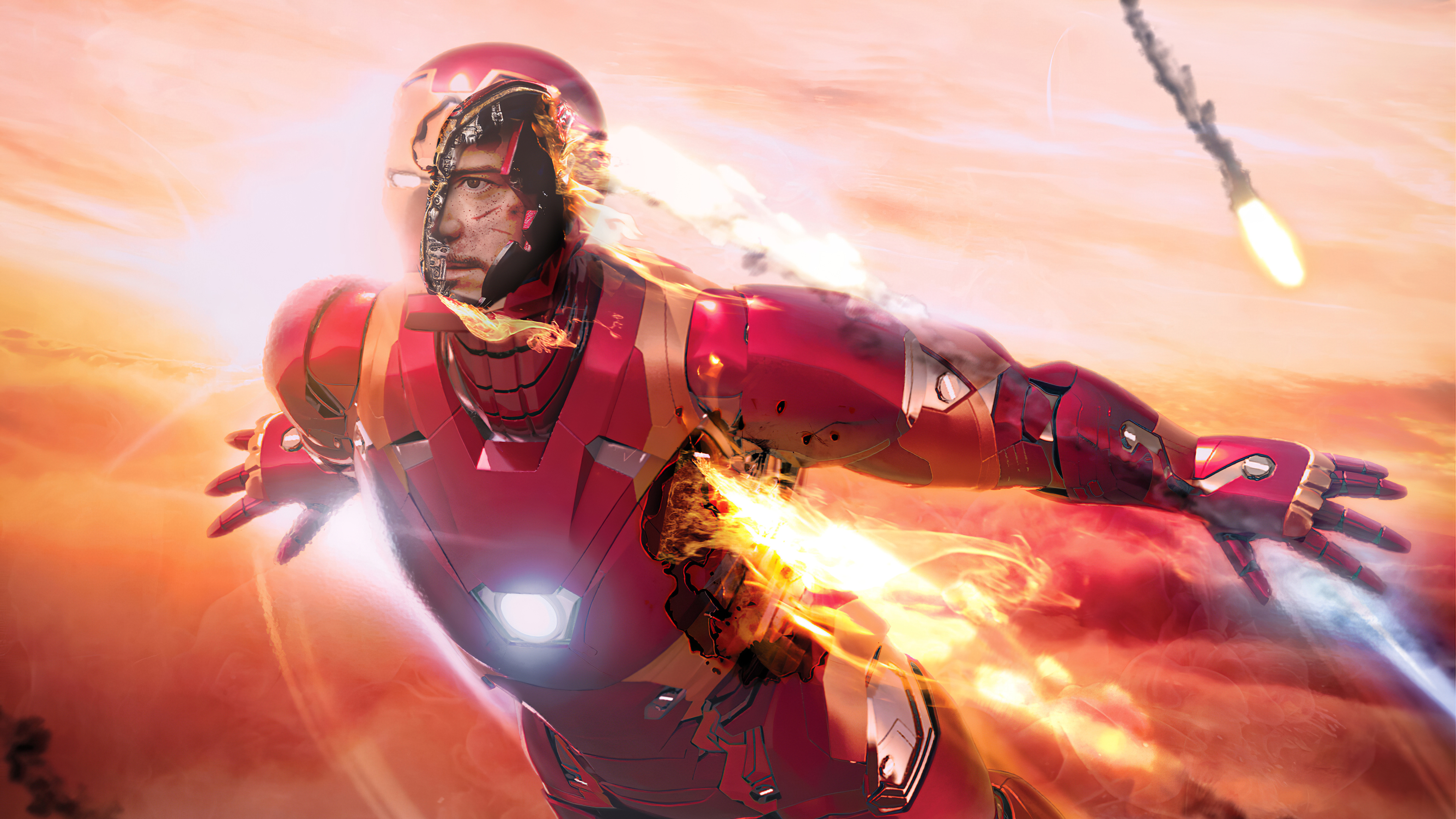 Iron Man Flying Wallpapers