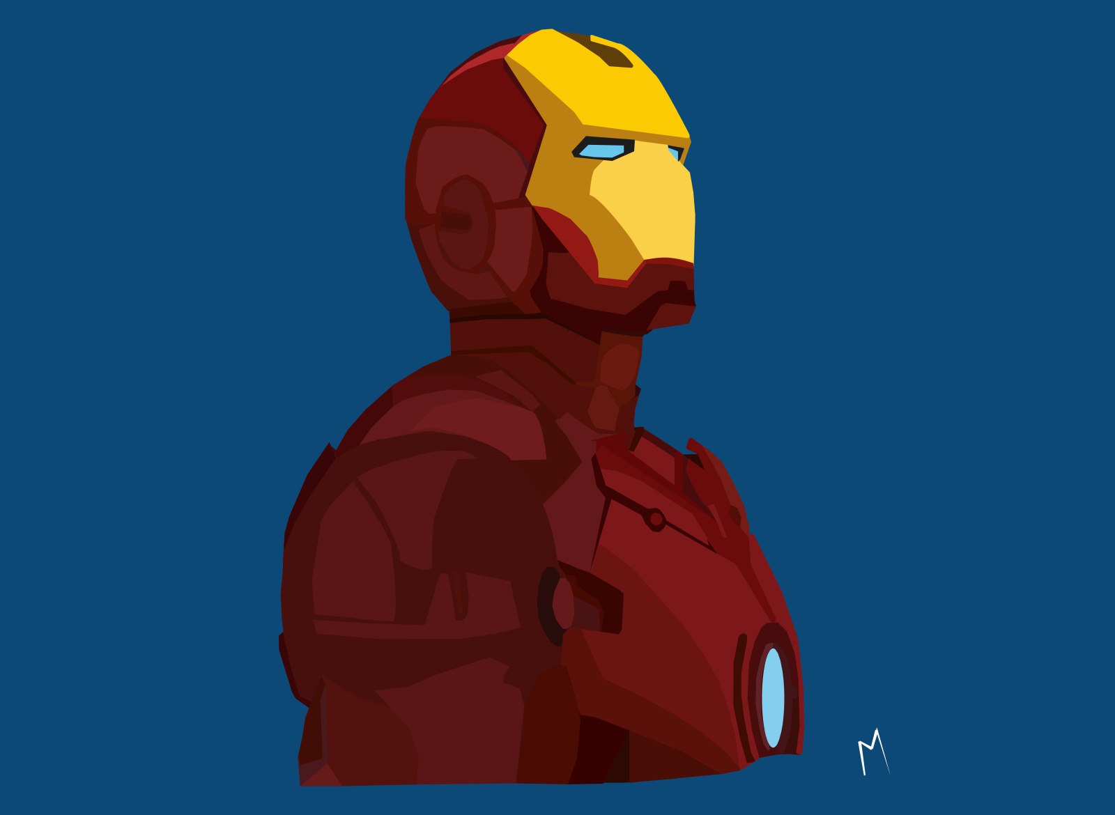 Ironman Flat Minimal Artwork Wallpapers