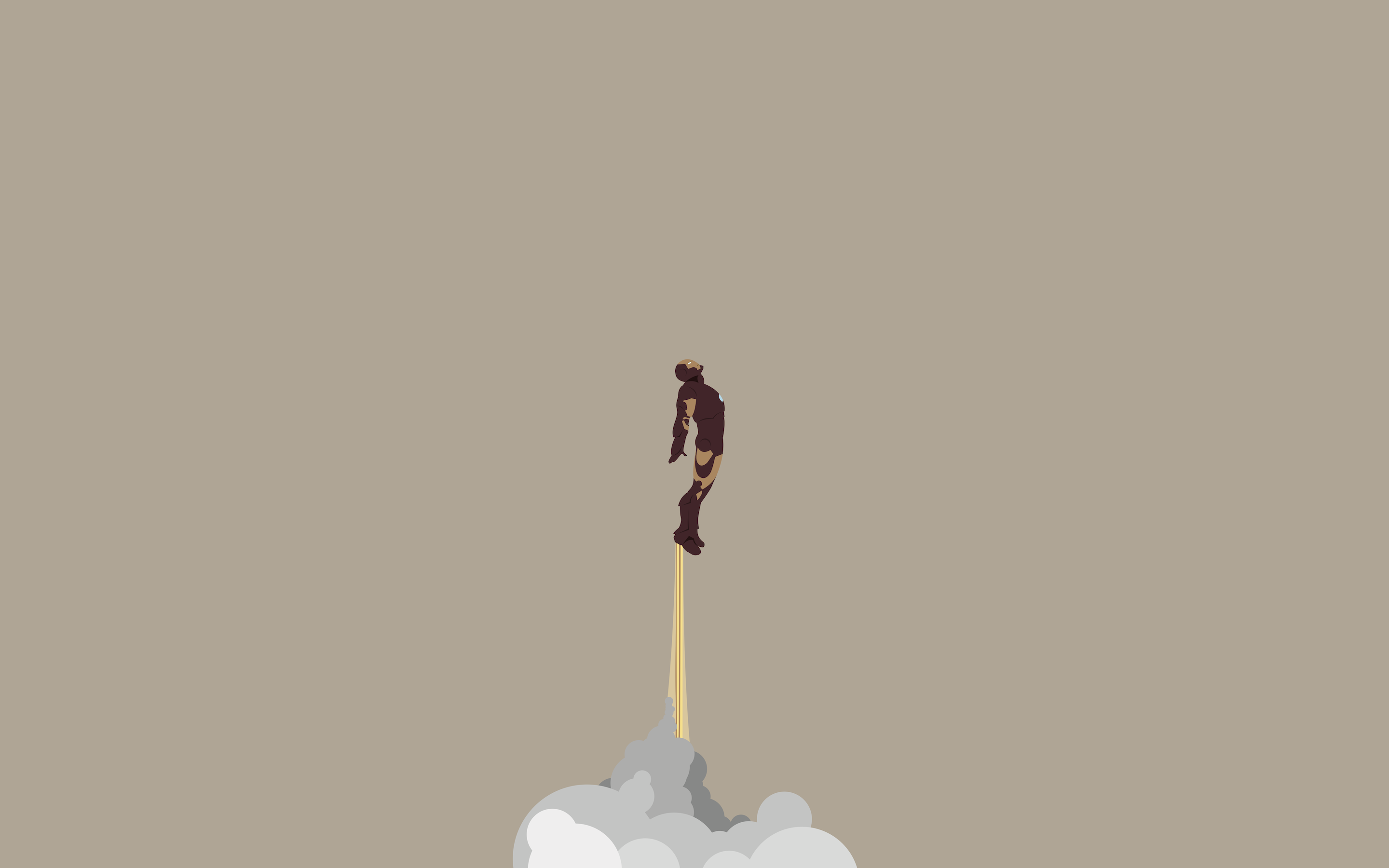 Ironman Flat Minimal Artwork Wallpapers