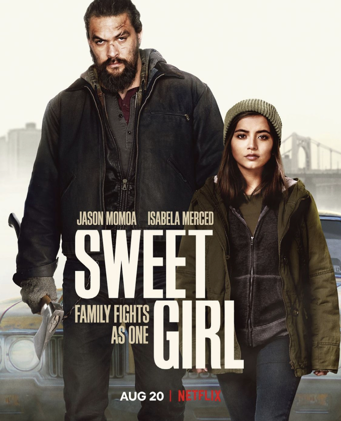 Isabela Merced &Amp; Jason Momoa In Sweet Girl Wallpapers