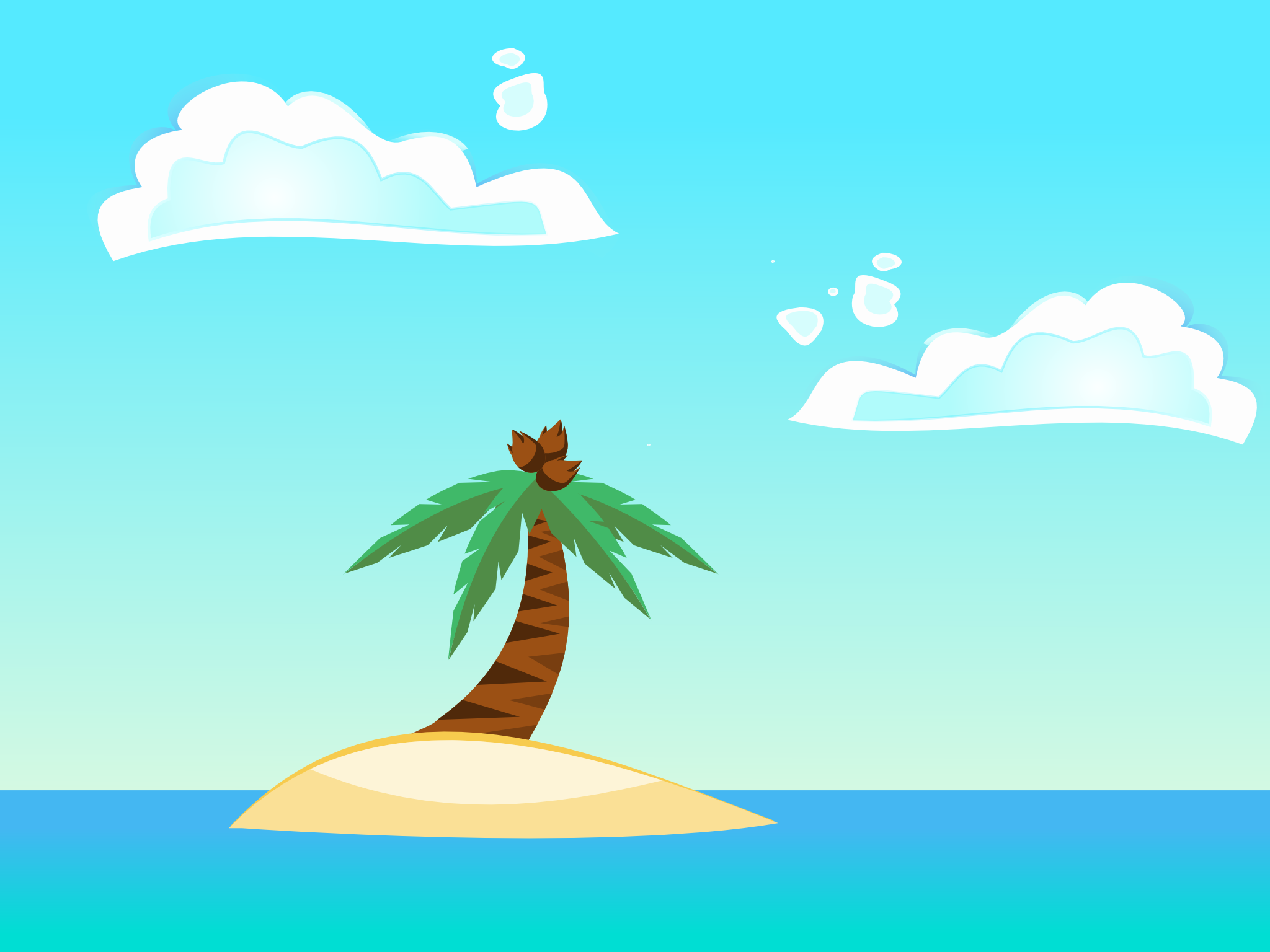 Island Illustration Wallpapers