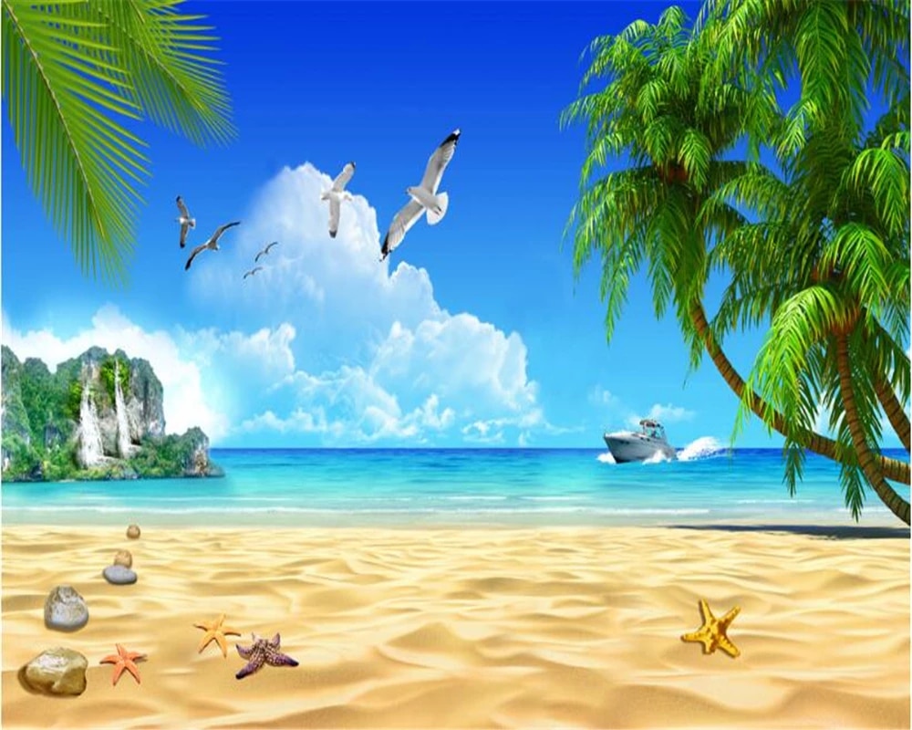 Island Sea And Blue Sky Wallpapers