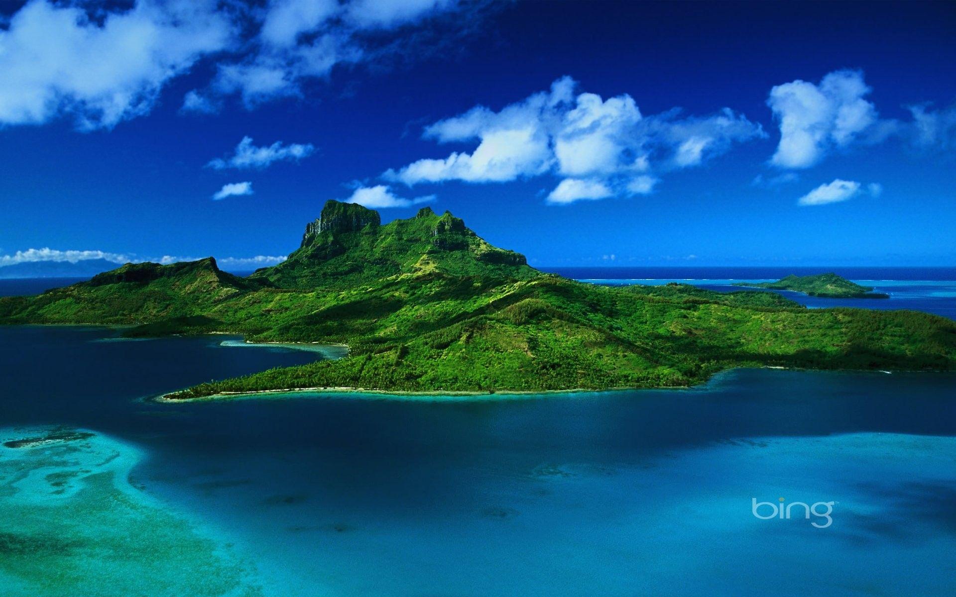 Island Sea And Blue Sky Wallpapers