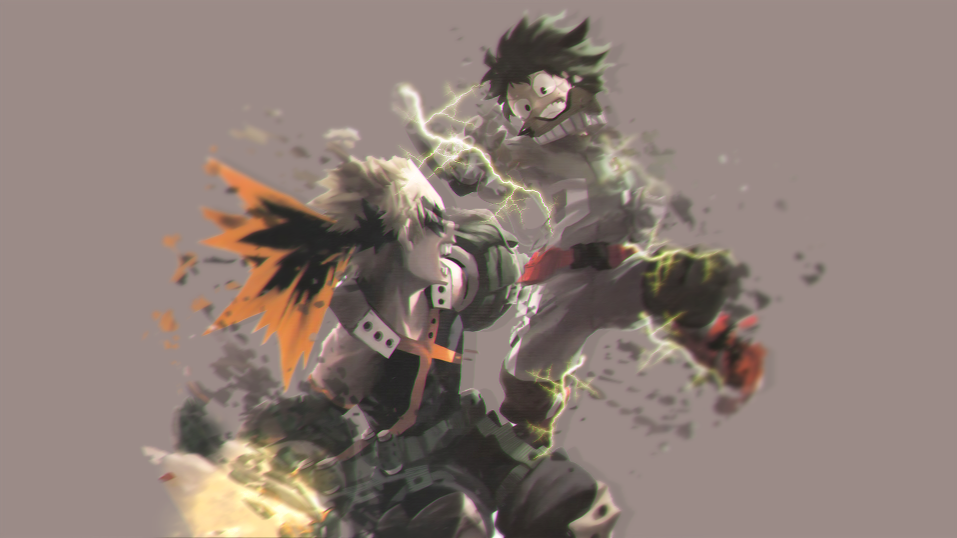 Izuku Midoriya V Katsuki Bakugou Art Wallpapers