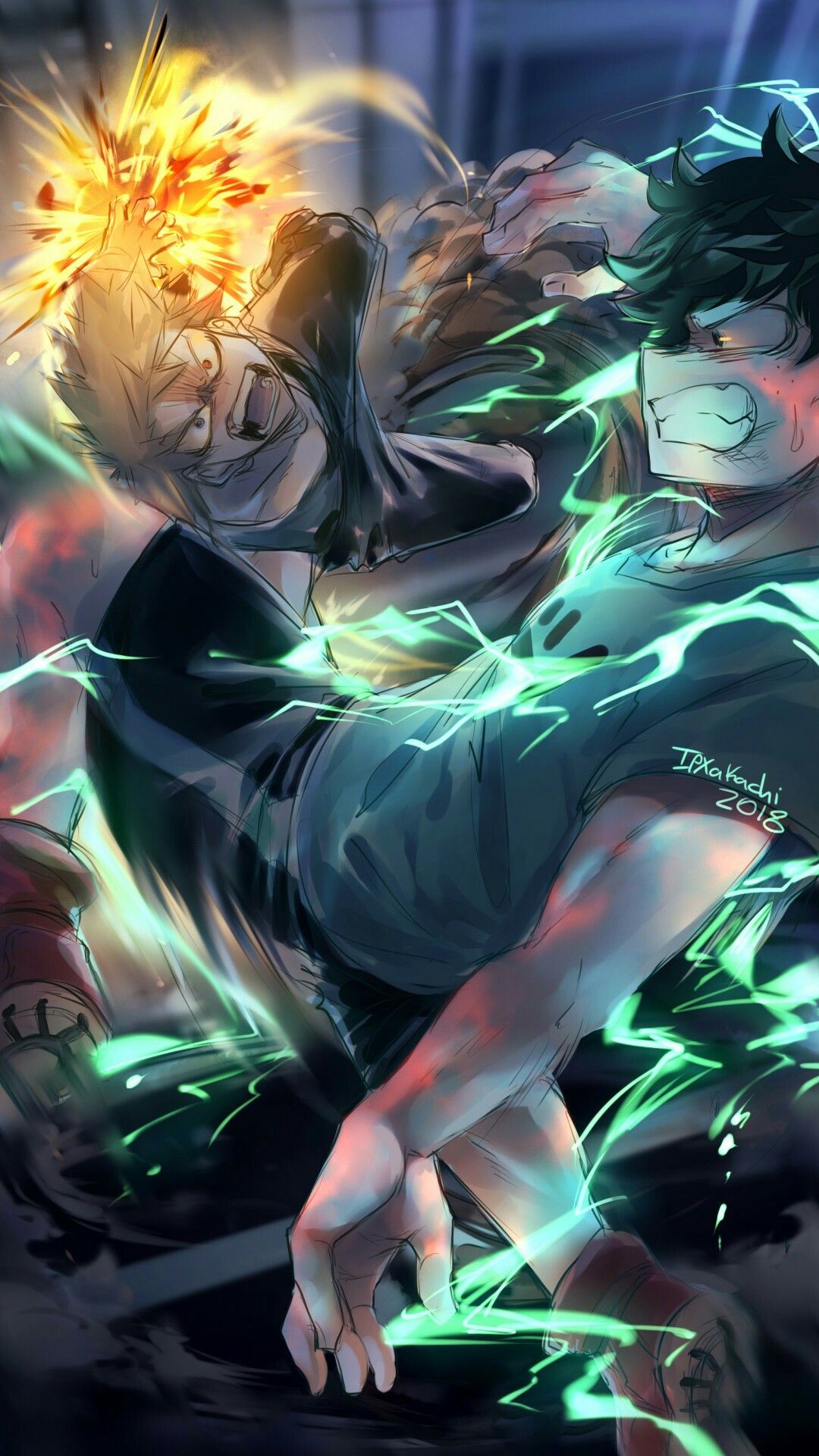 Izuku Midoriya V Katsuki Bakugou Art Wallpapers