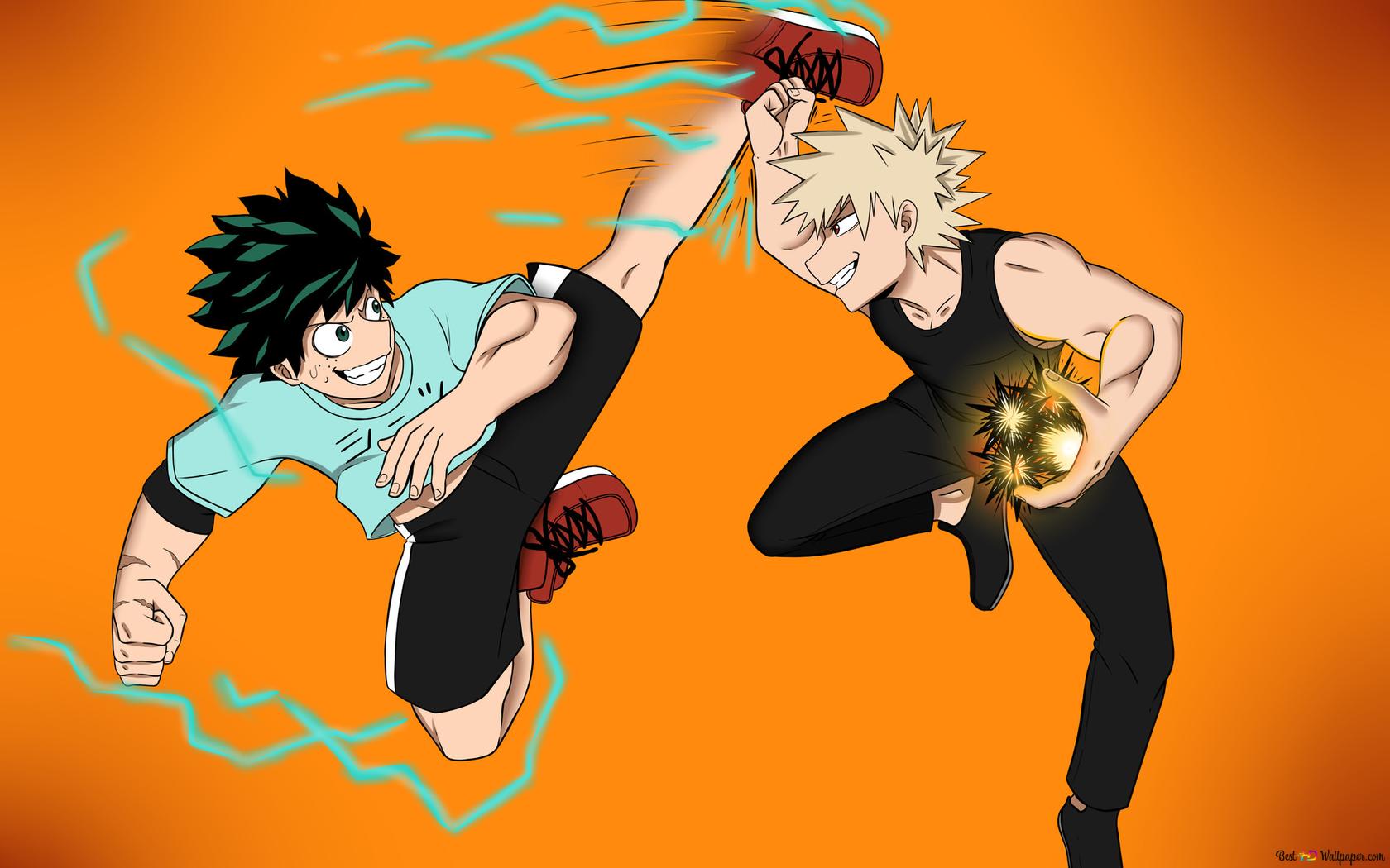 Izuku Midoriya V Katsuki Bakugou Art Wallpapers