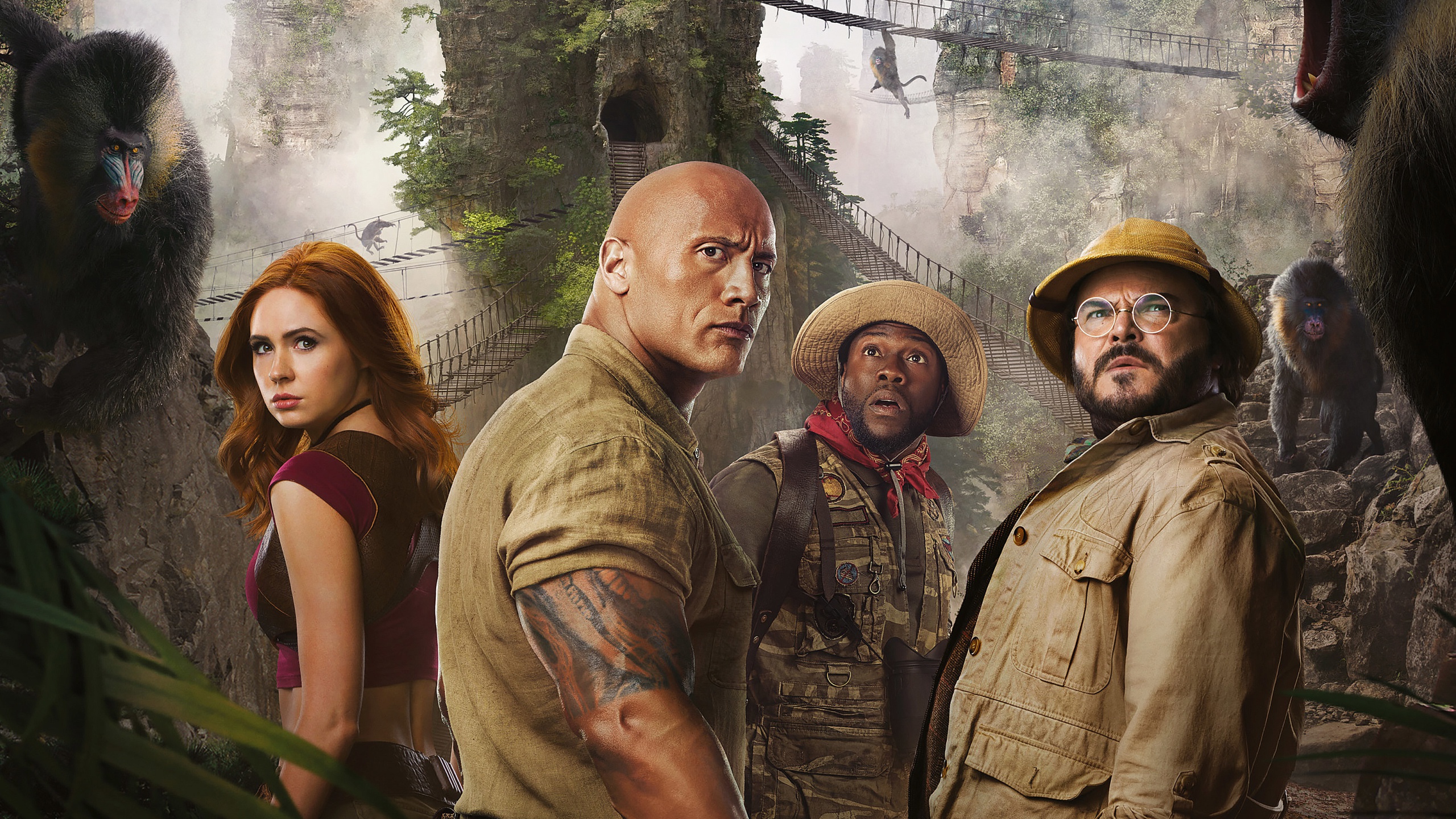 Jack Black And Karen Gillan In Jumanji The Next Level Wallpapers