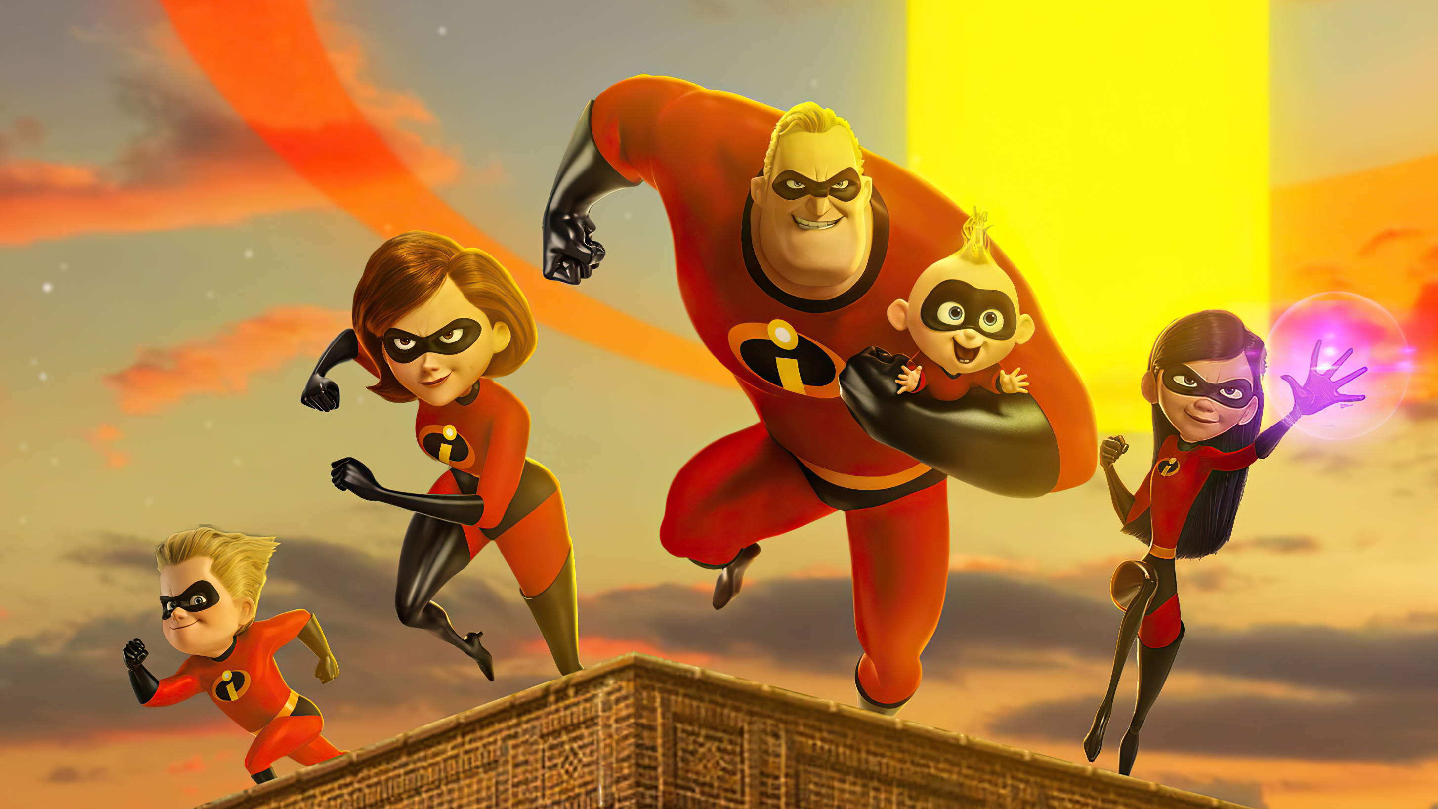 Jack Jack Parr And Elastigirl The Incredibles 2 Wallpapers