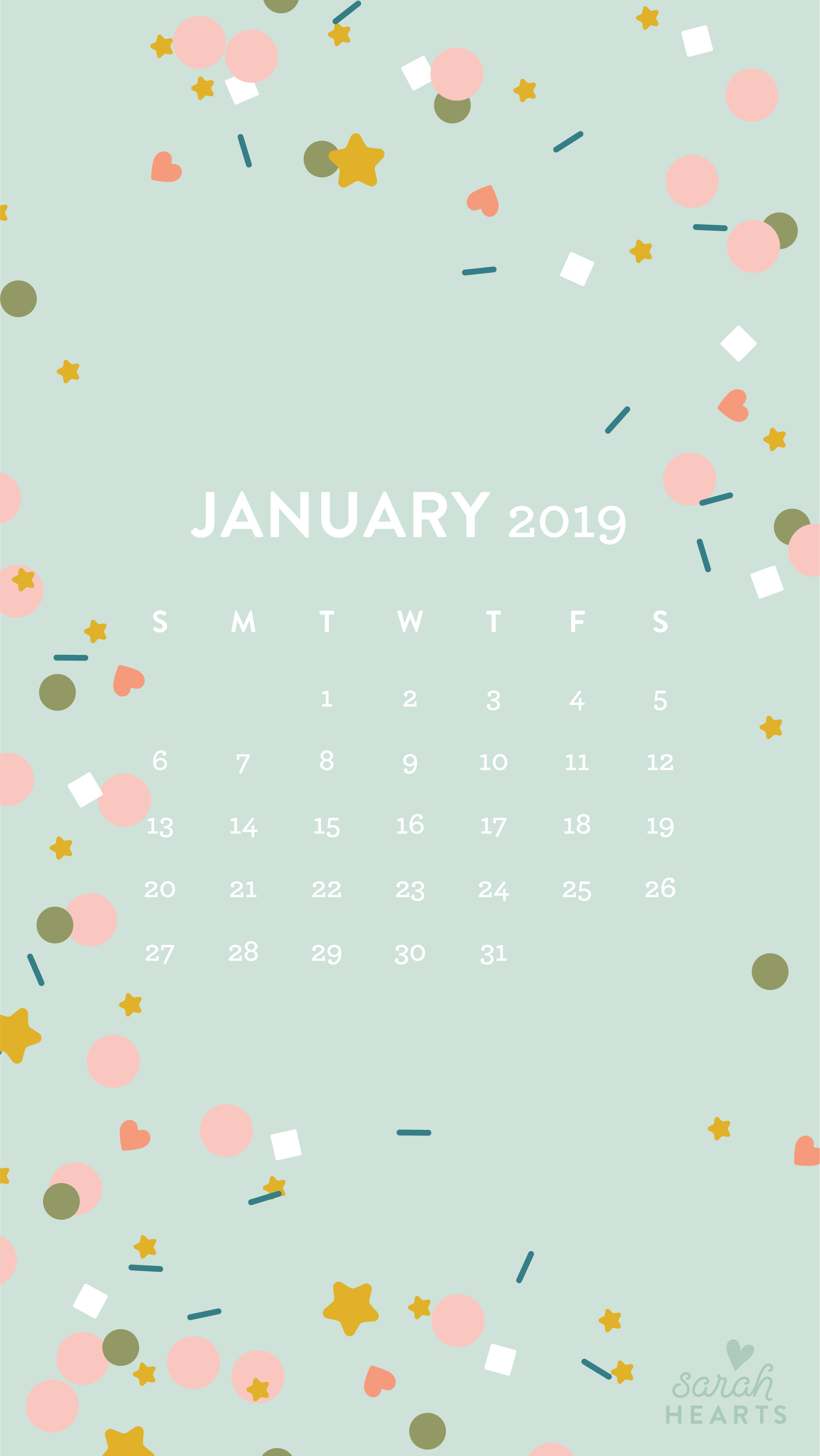 January 2019 Calendar Wallpapers